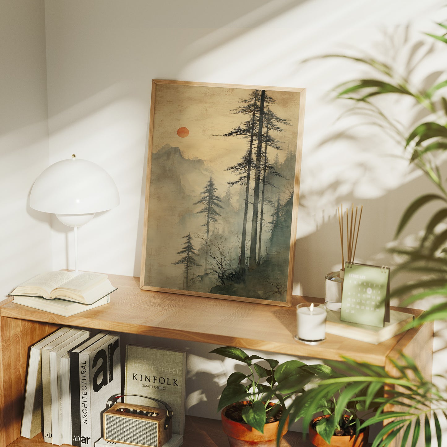 Tall Pines Meet Rising Sun