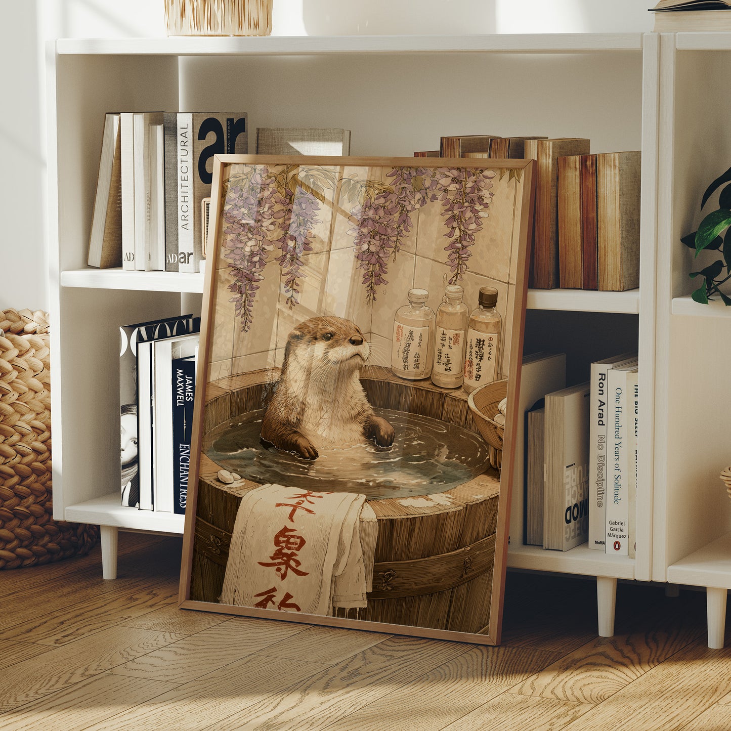 Otter's Bath Under Wisteria Blooms