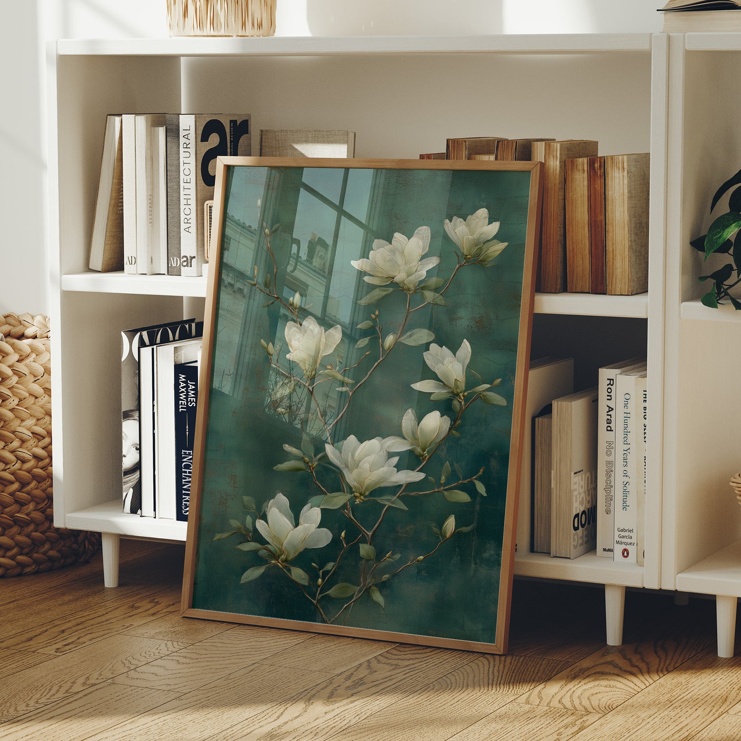 Magnolias Dance In Teal Waters