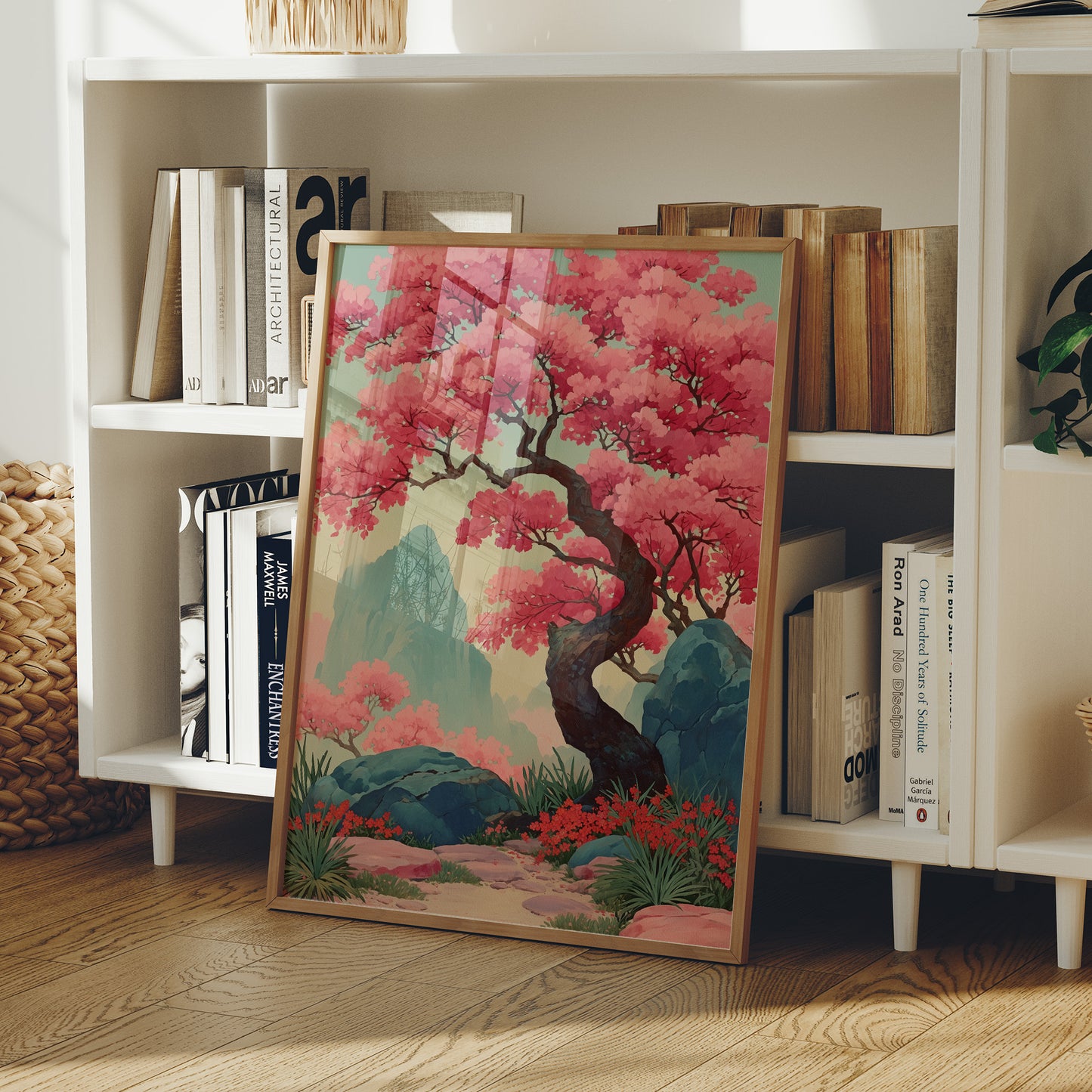 Cherry Blossoms Dance Above Mountains