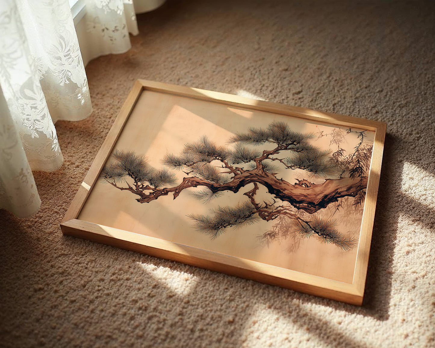 Ancient Pine Bends With Morning Light