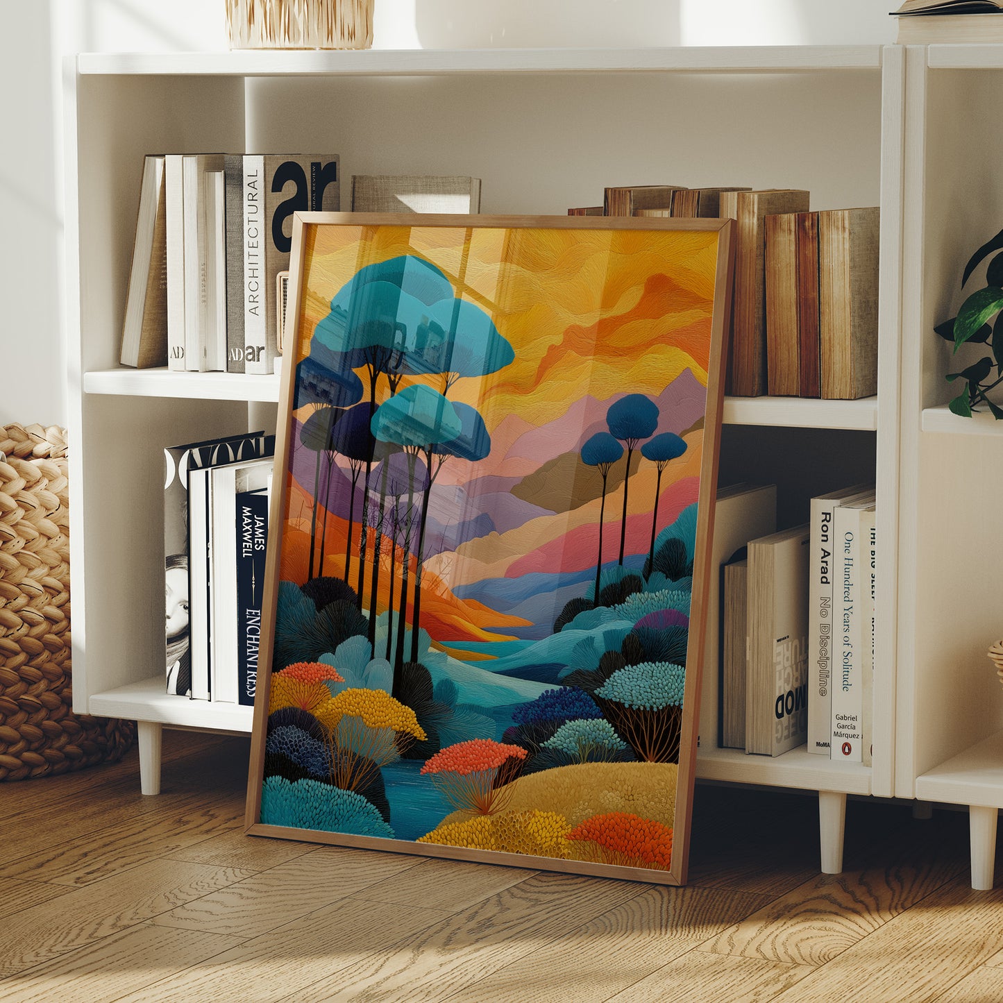 Tall Trees Dance In Coral Light