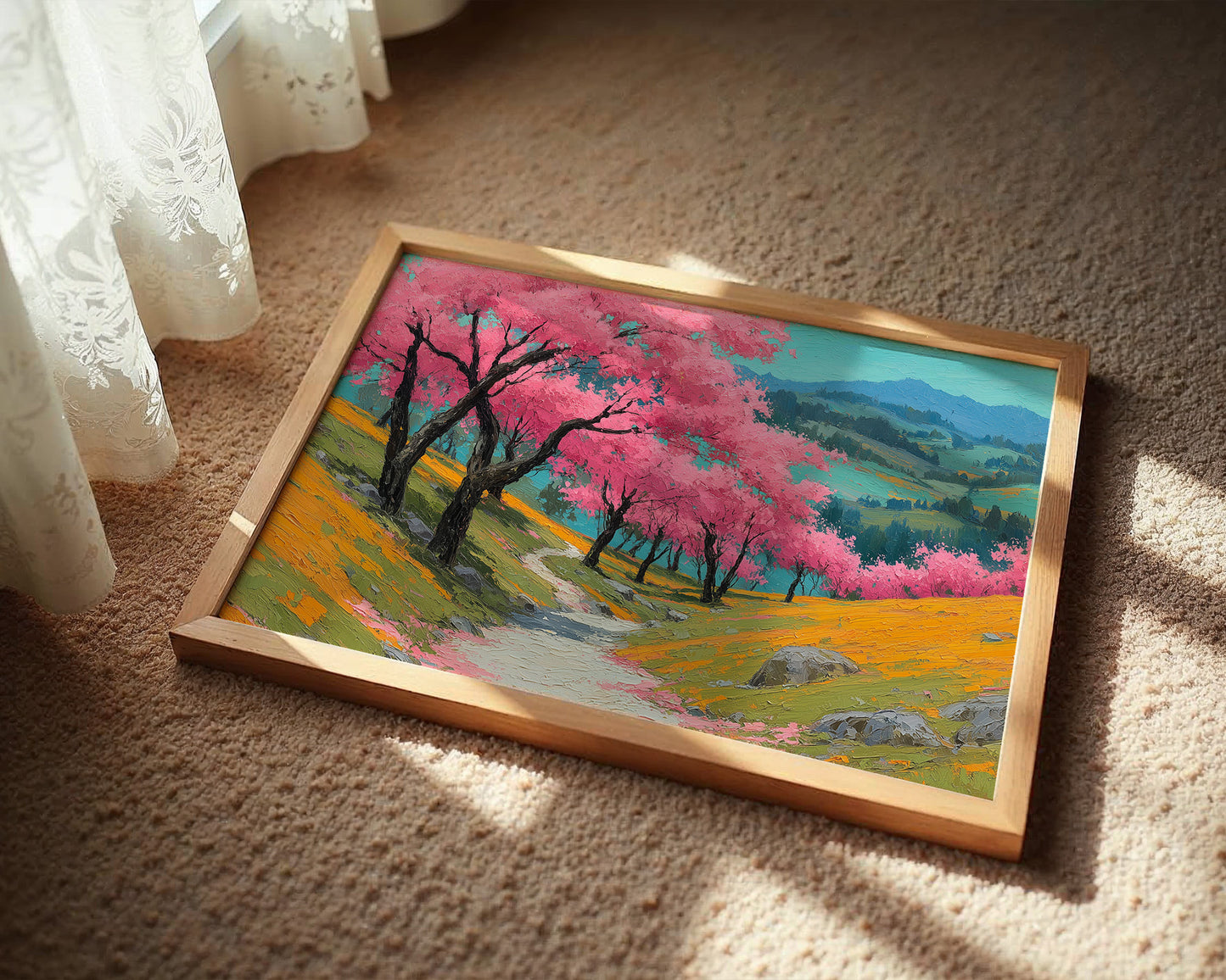 Cherry Blossoms Paint Mountain Valleys