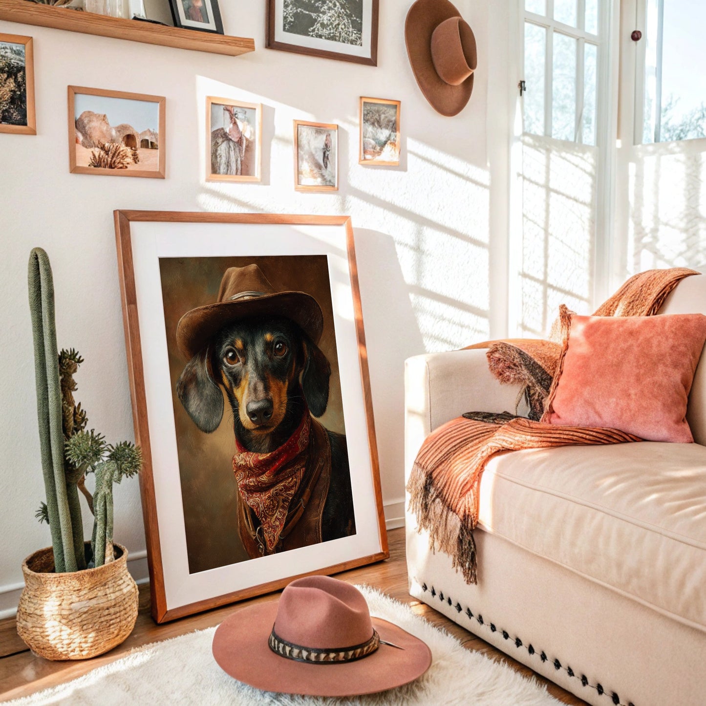 Dachshund With Western Flair