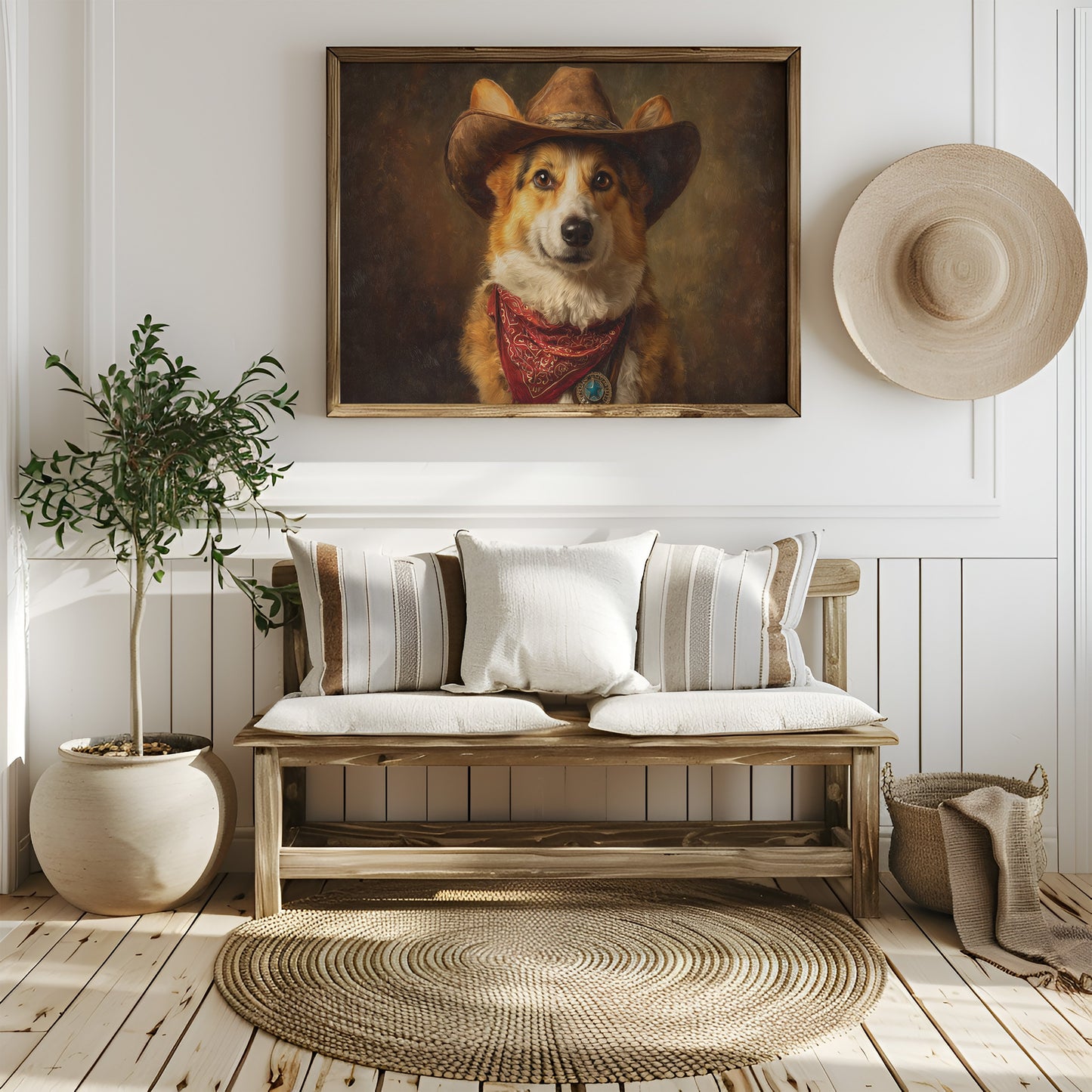 Loyal Companion In Western Attire