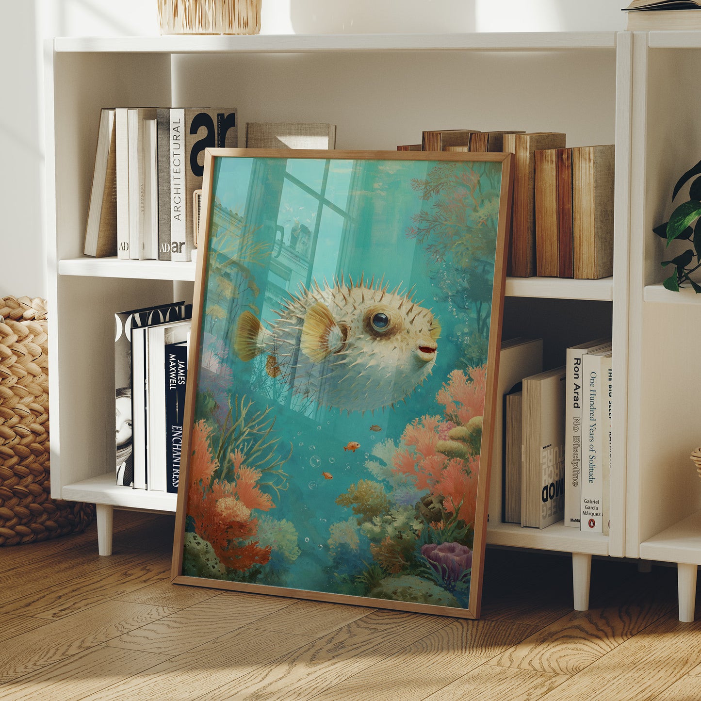 Pufferfish Dances Through Coral Symphony