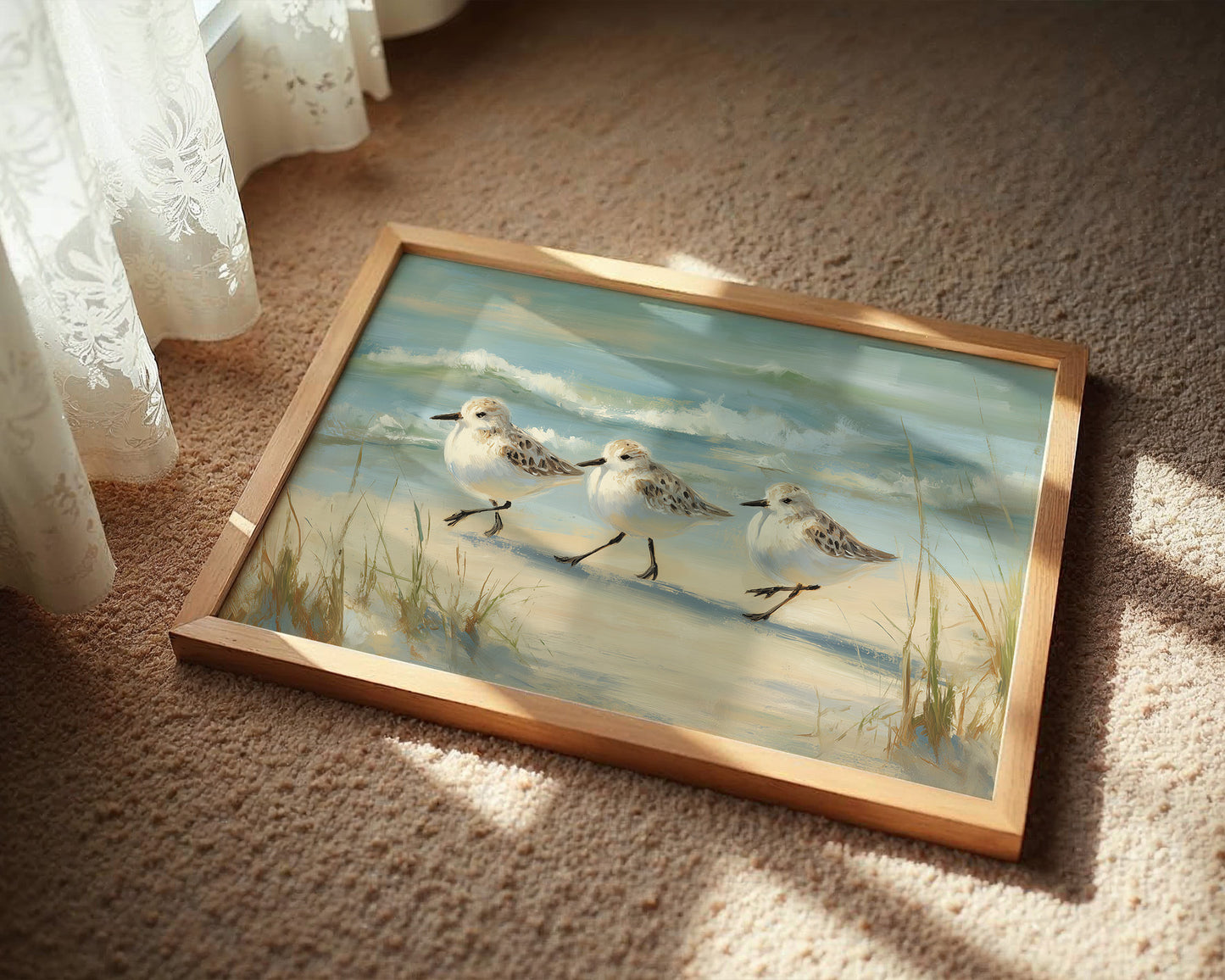 Sandpipers Dance Along Tidal Edge