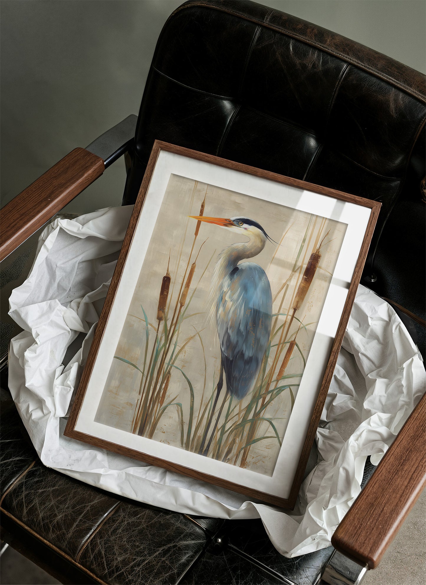 Wetland Guardian Among Cattails