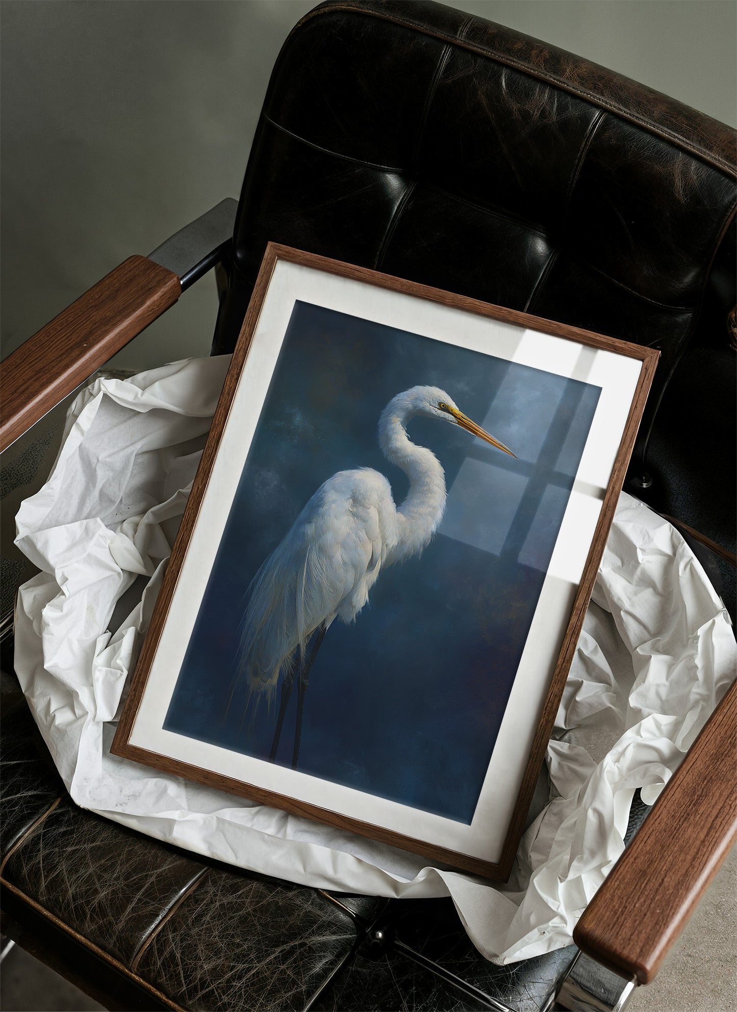 Midnight Watcher Against Indigo Depths