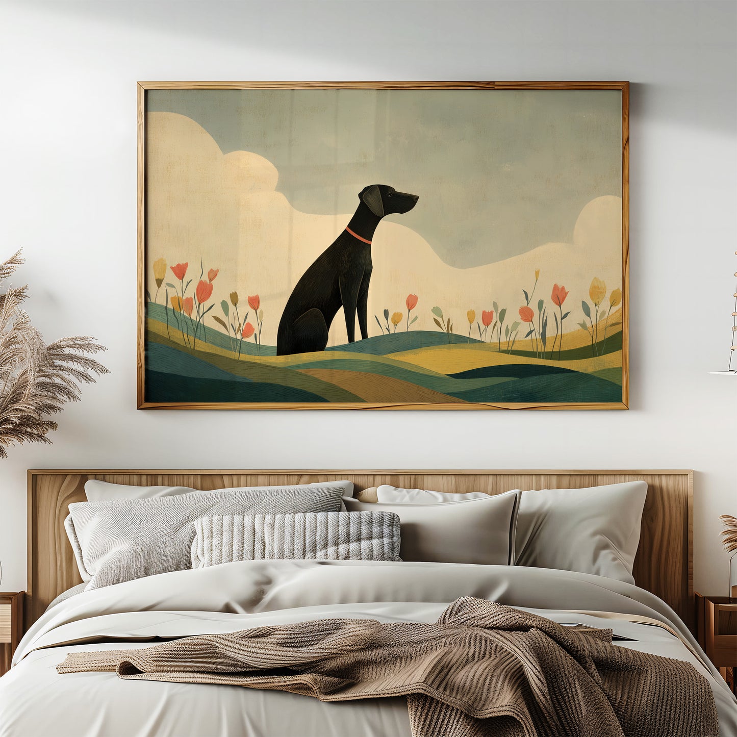 Watchful Guardian Among Wildflower Hills