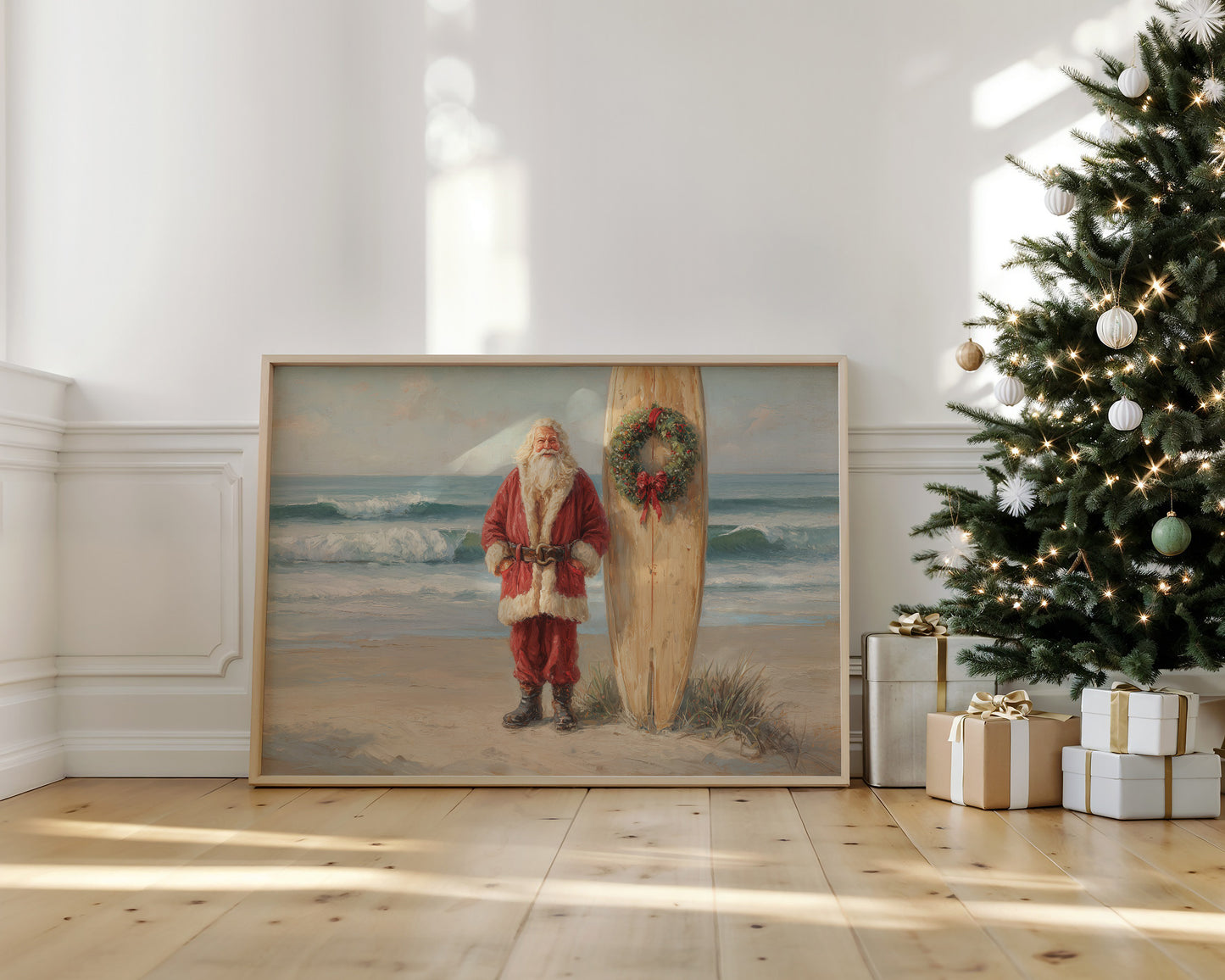 Holiday Tides: Santa's Coastal Retreat