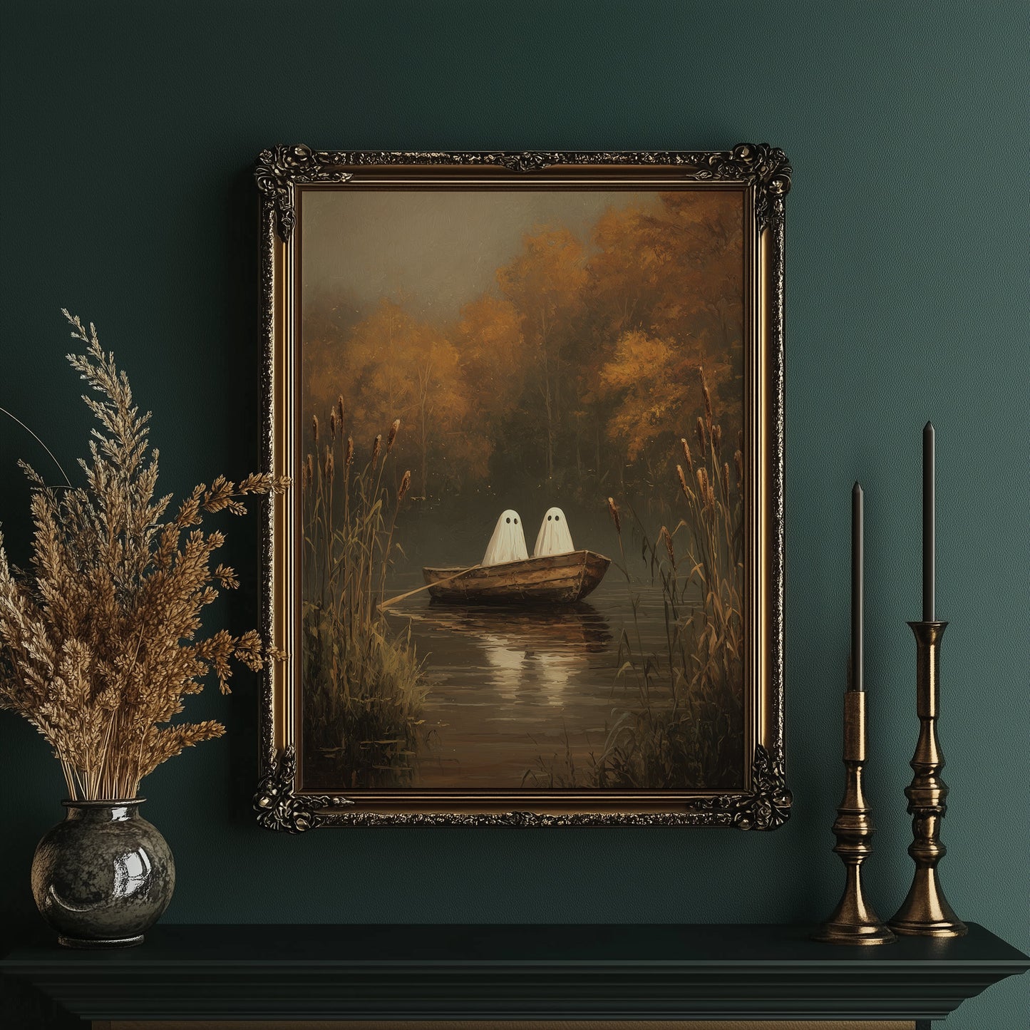 Ghostly Voyage Through Autumn Waters