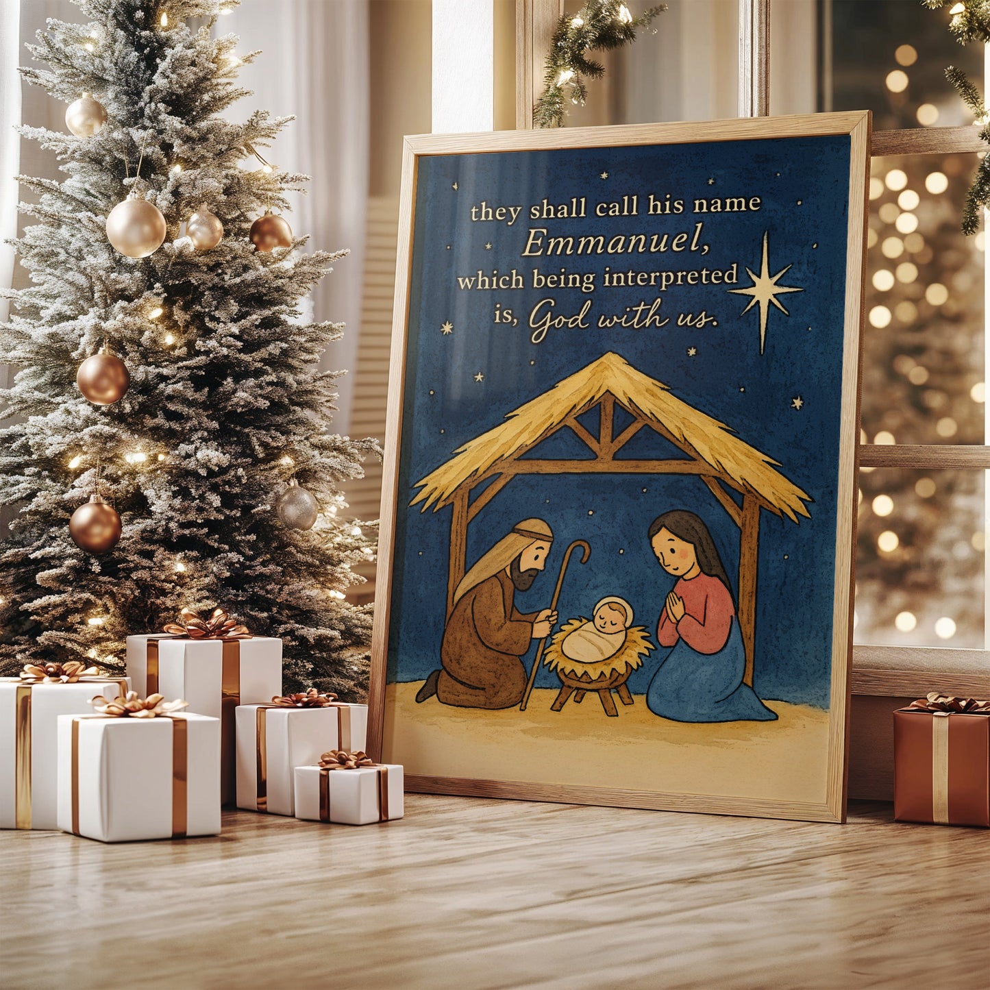 Starlit Manger Under Midnight Blue