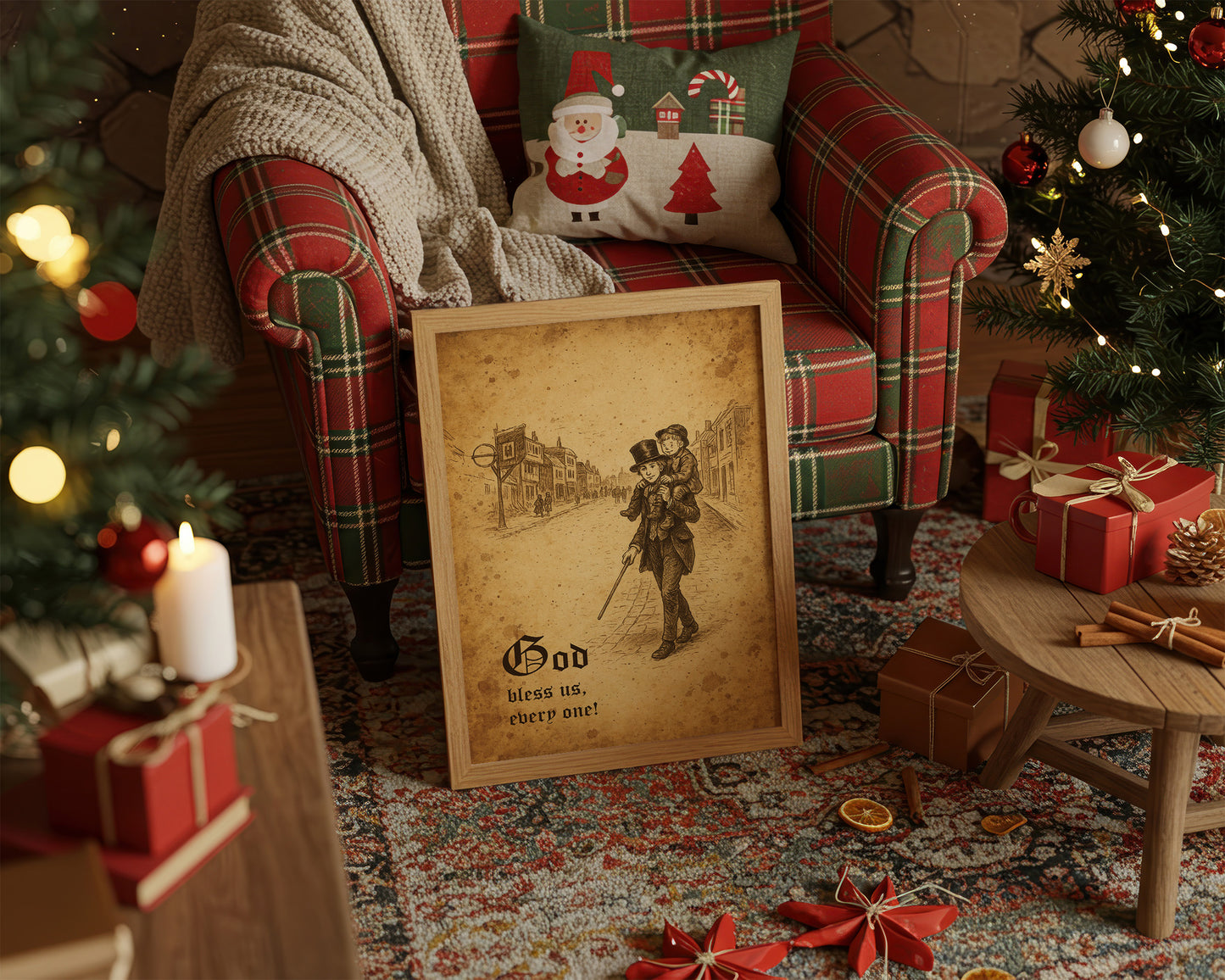Victorian Streets At Christmas Time
