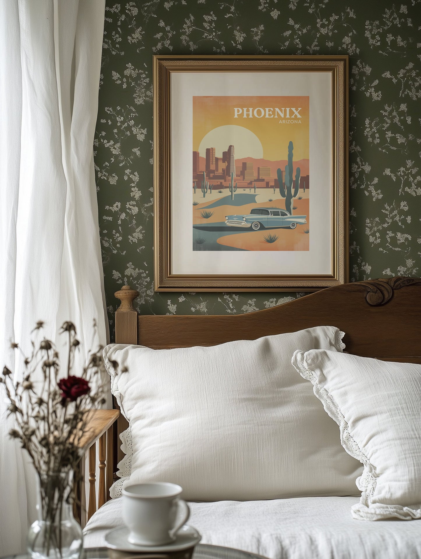 Sunset Cruising Through Desert Horizons