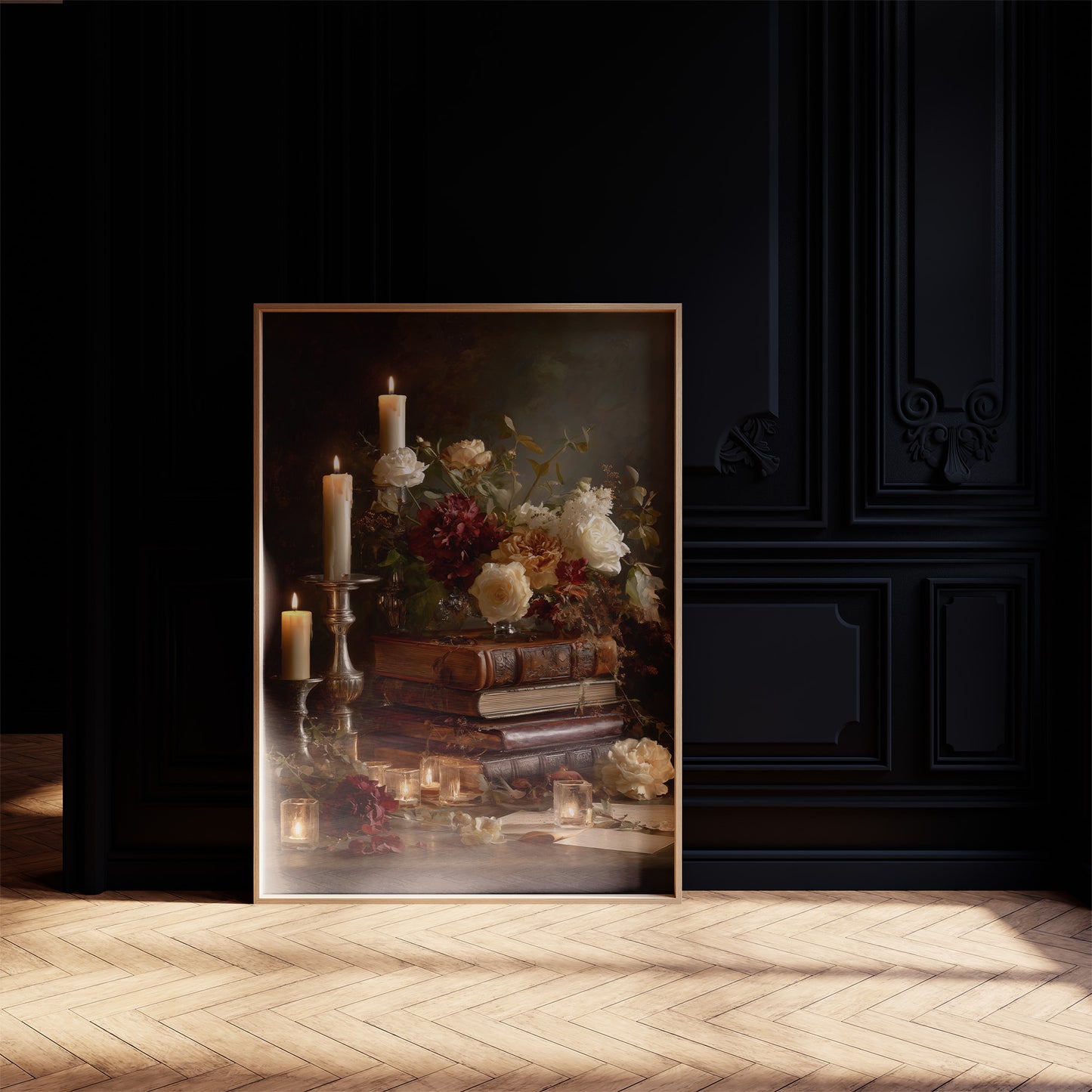 Candlelit Verses Among Autumn Blooms