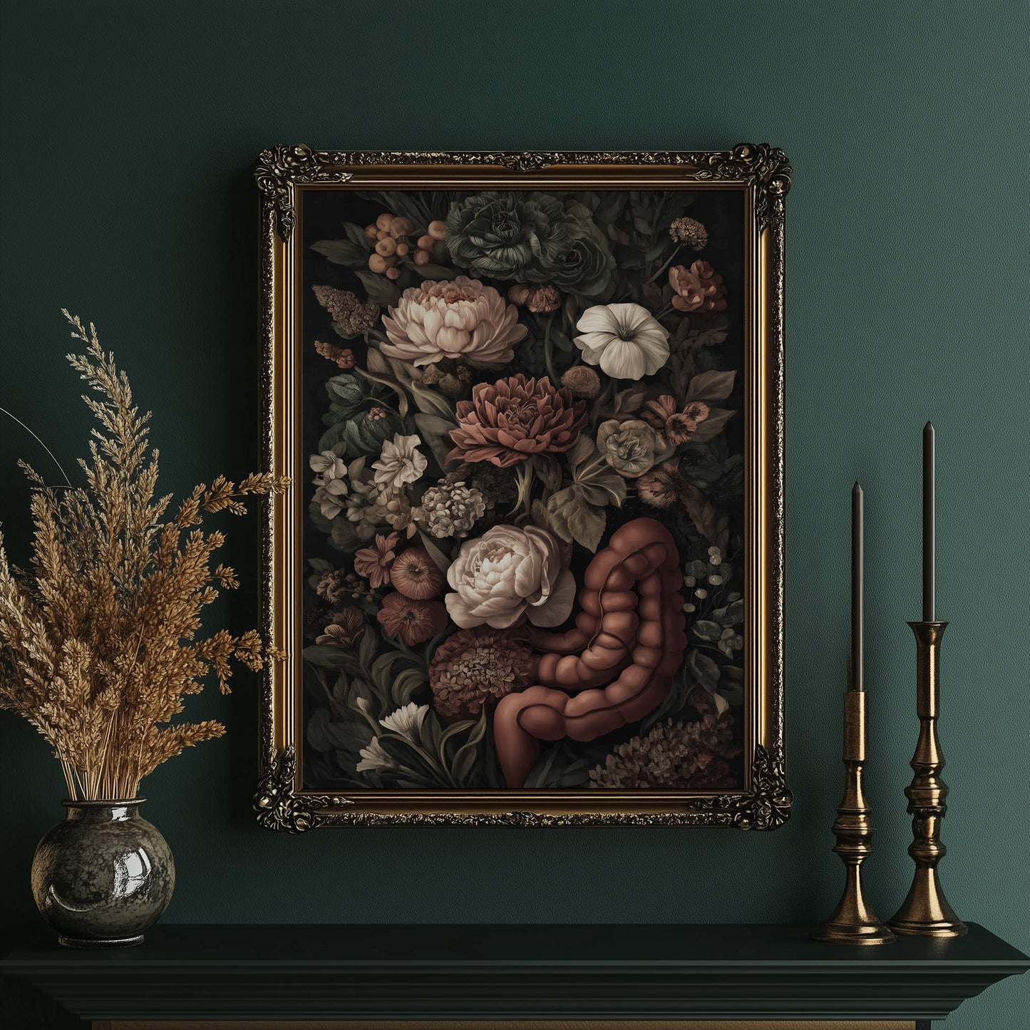 Velvet Blooms Against Midnight Walls