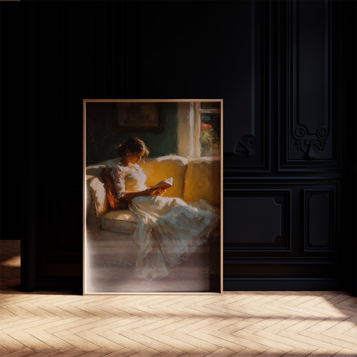 Golden Hour Between Book Pages