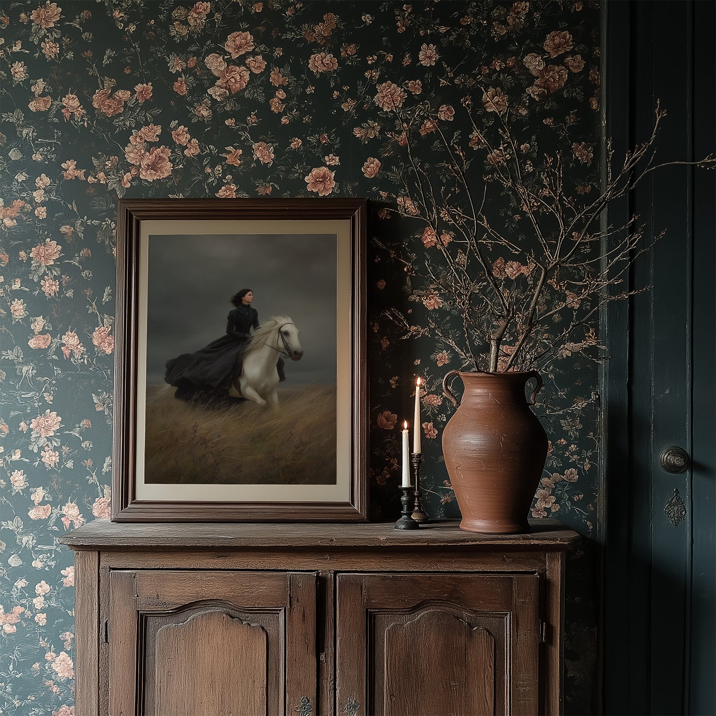 Across Windswept Fields She Rides