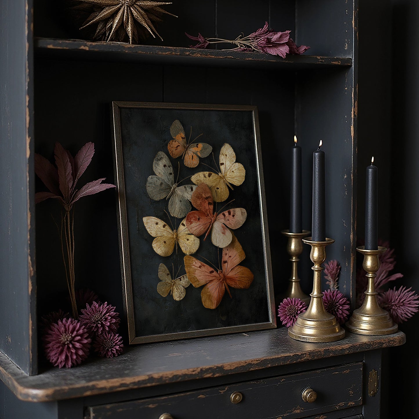 Copper Wings Against Midnight Sky