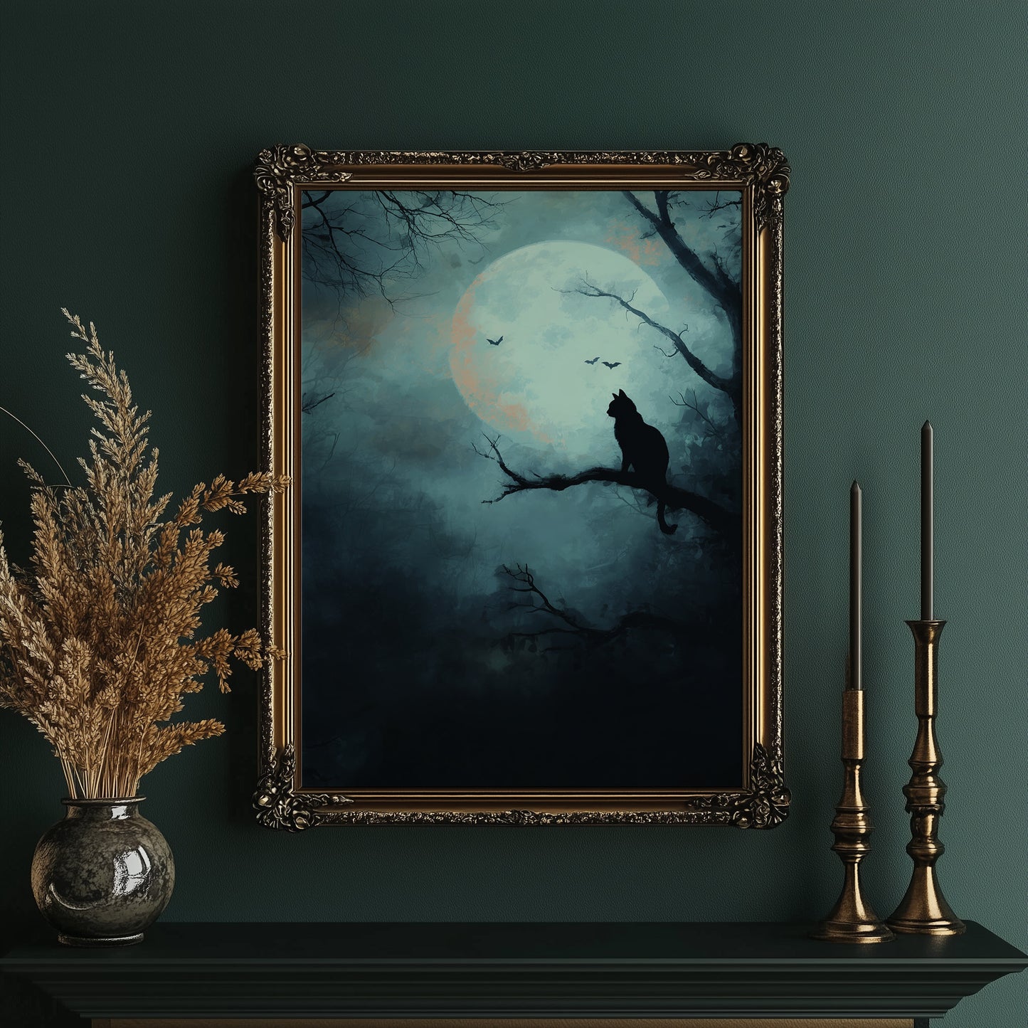 Midnight Vigil Under Lunar Glow