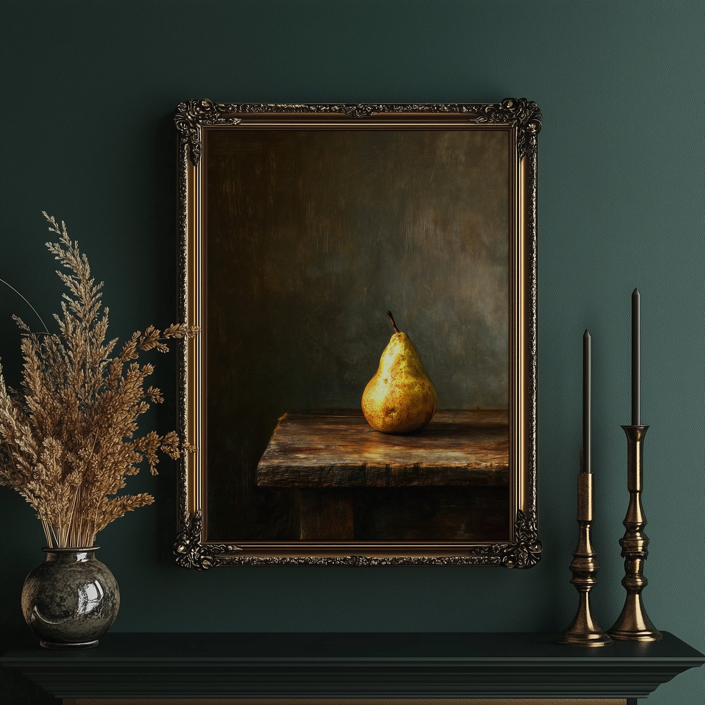 Solitary Pear In Golden Hour