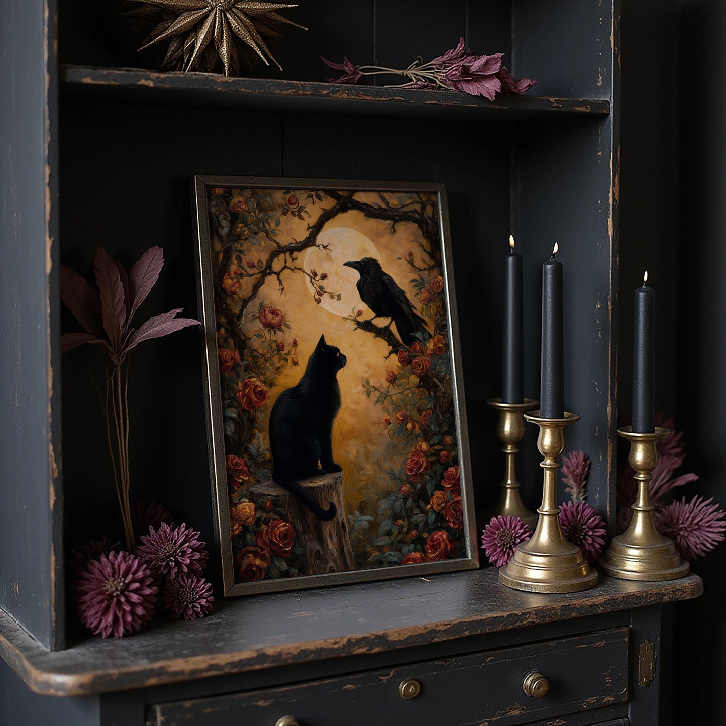 Moonlit Conversations Among Roses