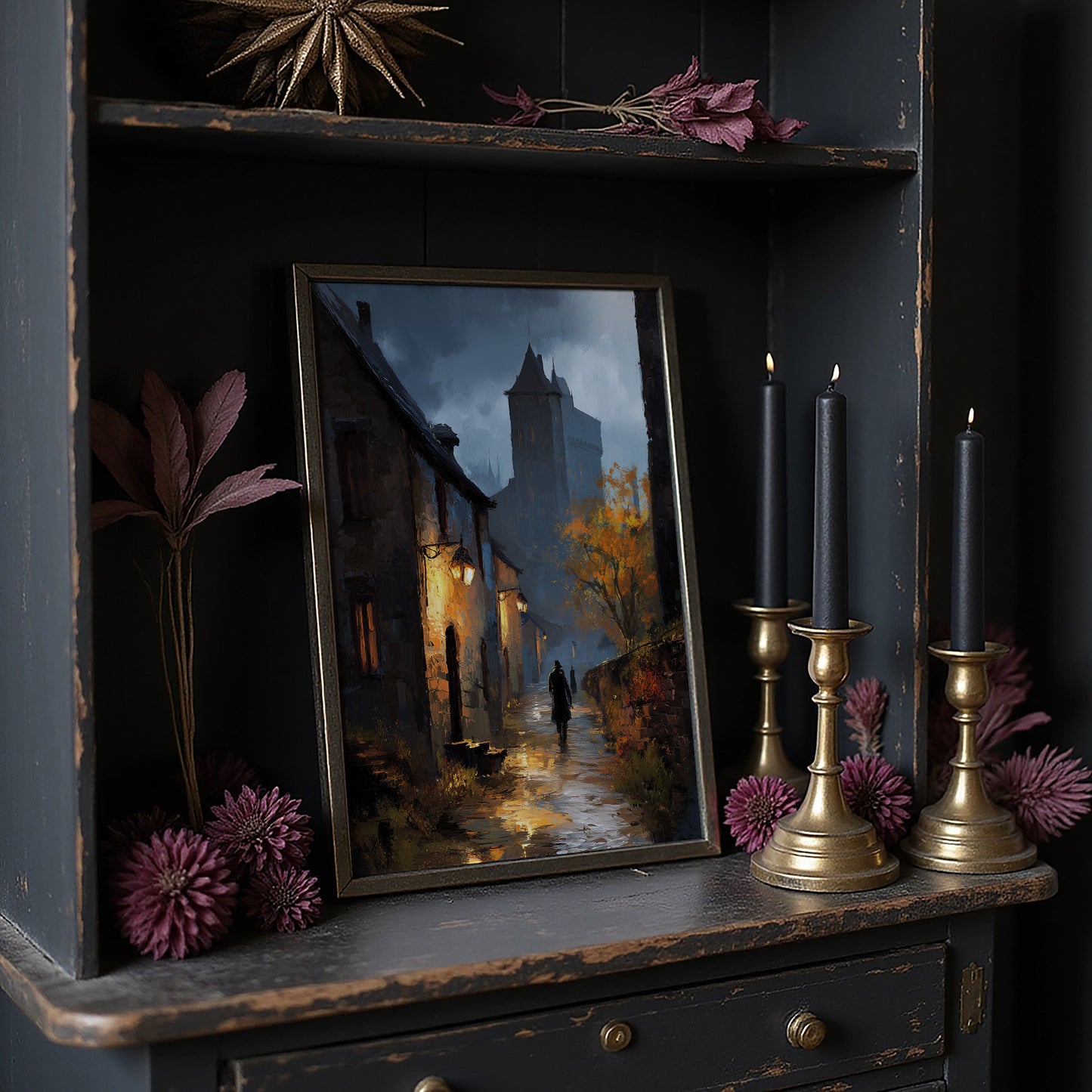 Autumn Glow Against Medieval Dusk