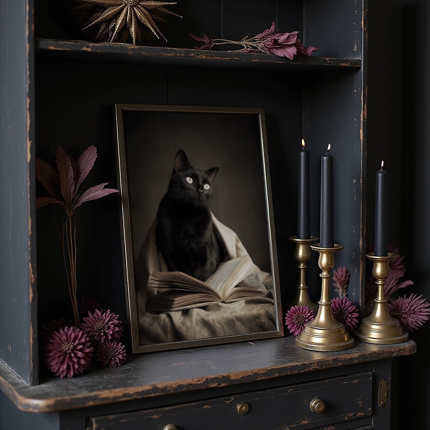 Midnight Scholar With Luminous Eyes