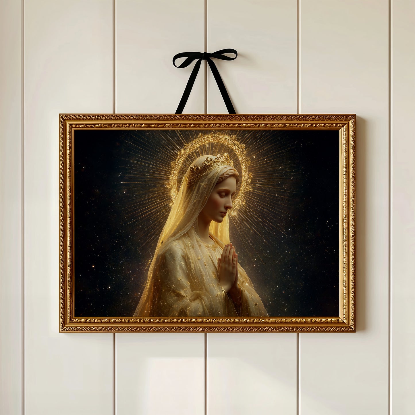 Radiant Prayer In Golden Light