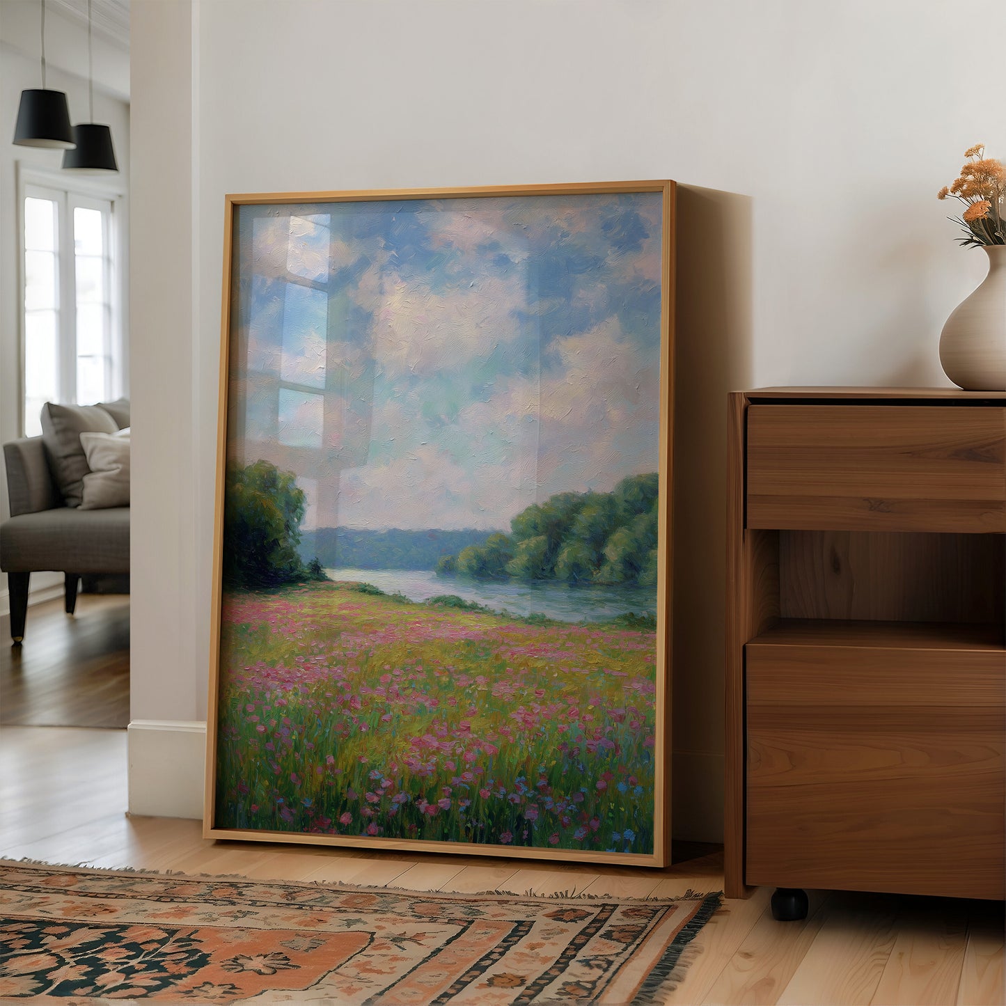 Wildflowers Drift Toward Distant Shore