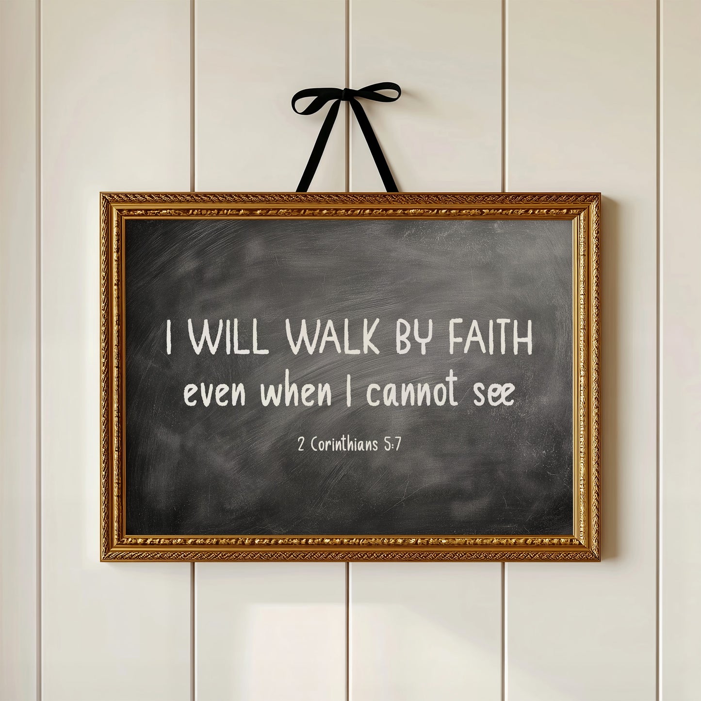 Chalk Words On Wooden Shelves