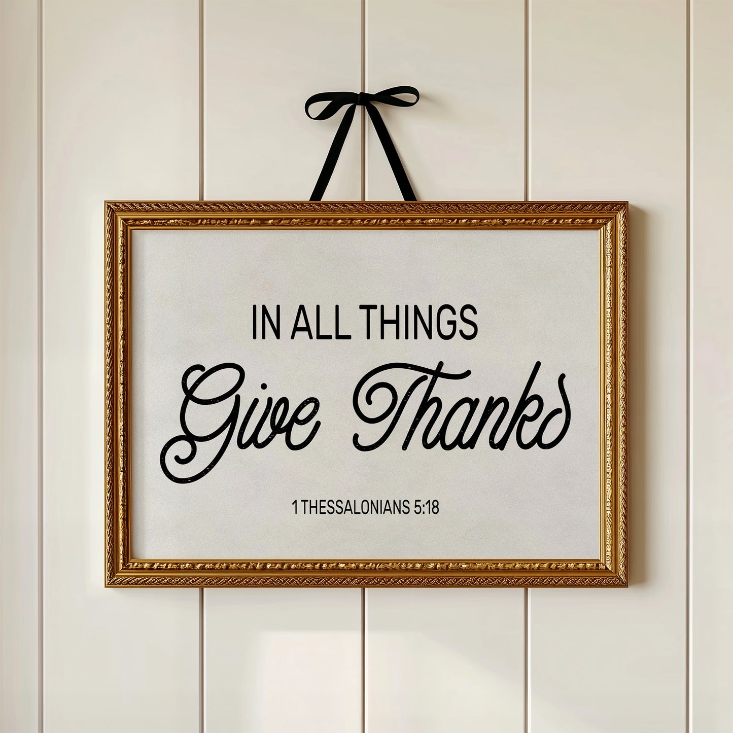 Gratitude Between Wooden Shelves