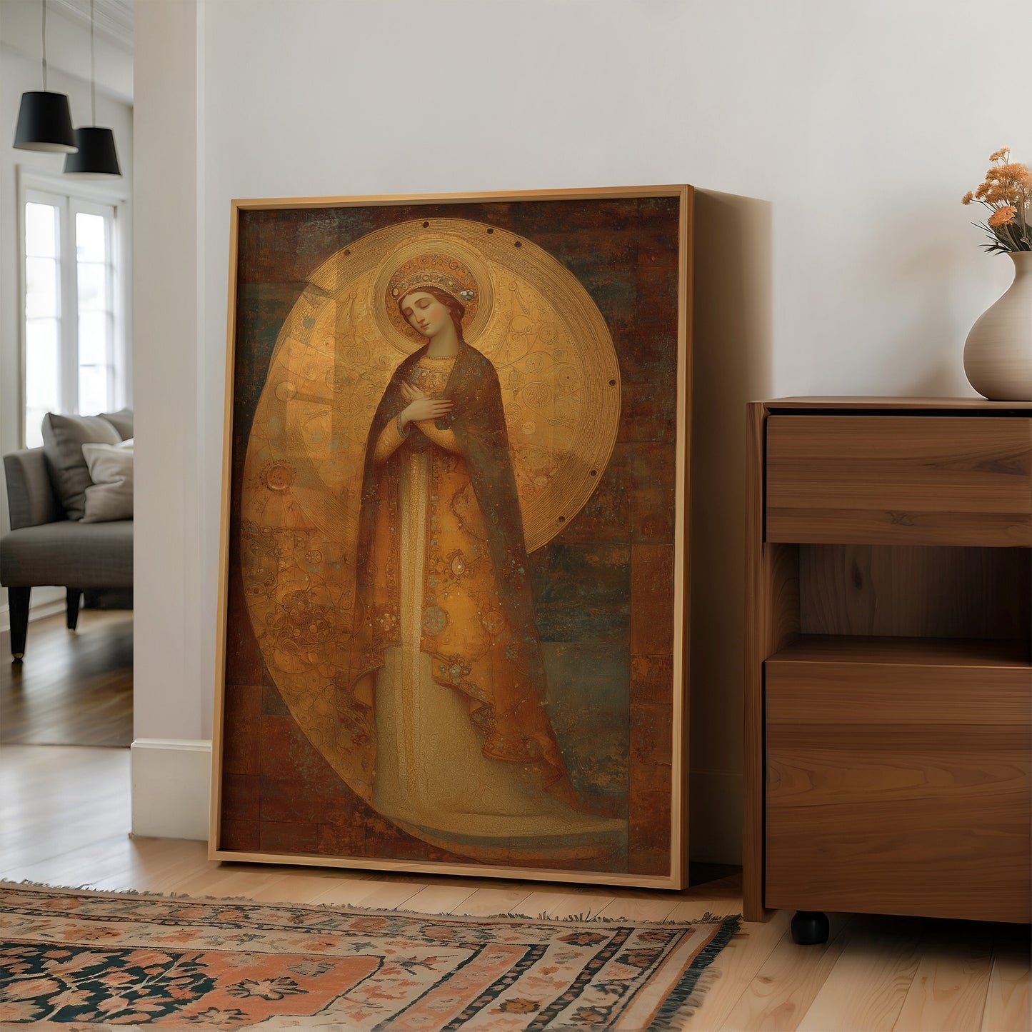 Gilded Devotion in Contemplative Silence