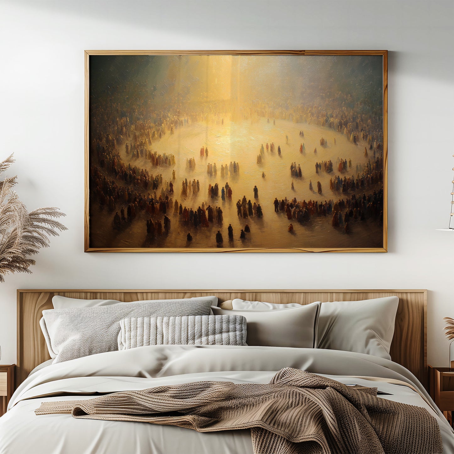 Luminous Gathering In Golden Mist