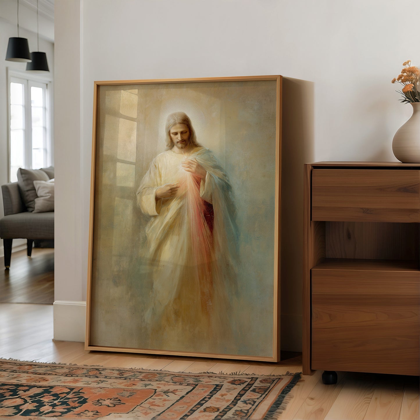 Divine Radiance Emanates From Sacred Heart