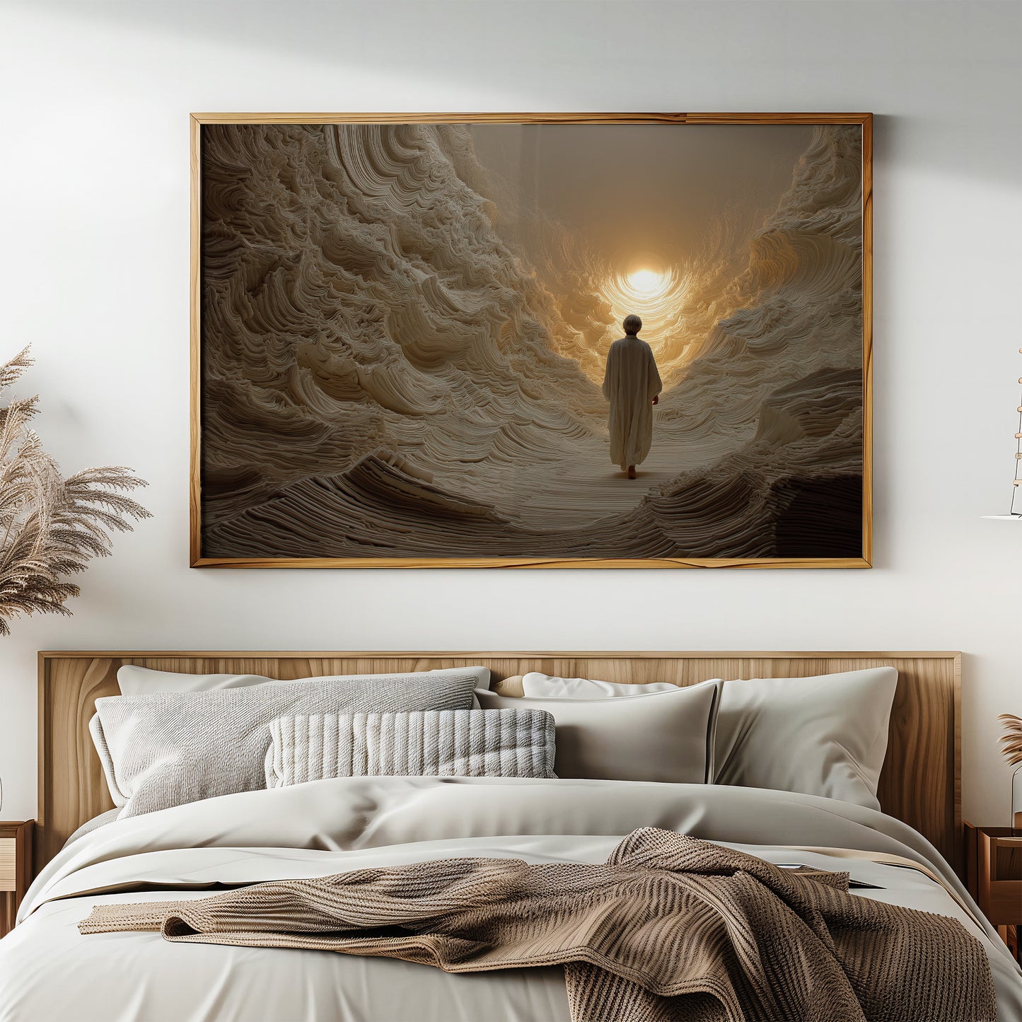Pilgrim's Path Through Alabaster Waves