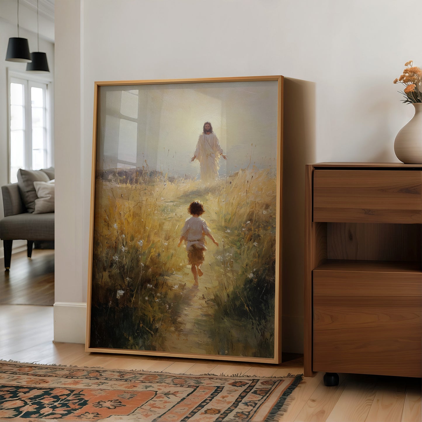 Divine Encounter in Golden Fields