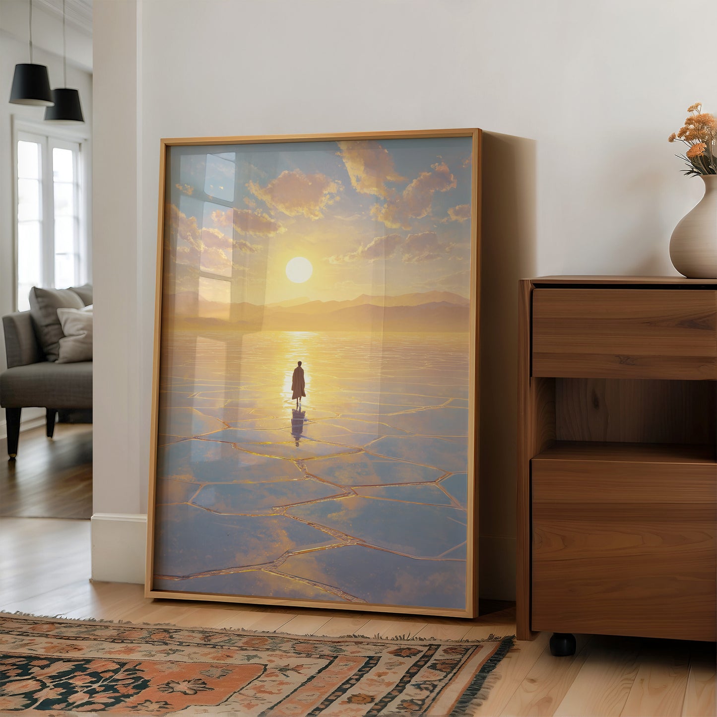 Solitary Pilgrim on Crystalline Horizon