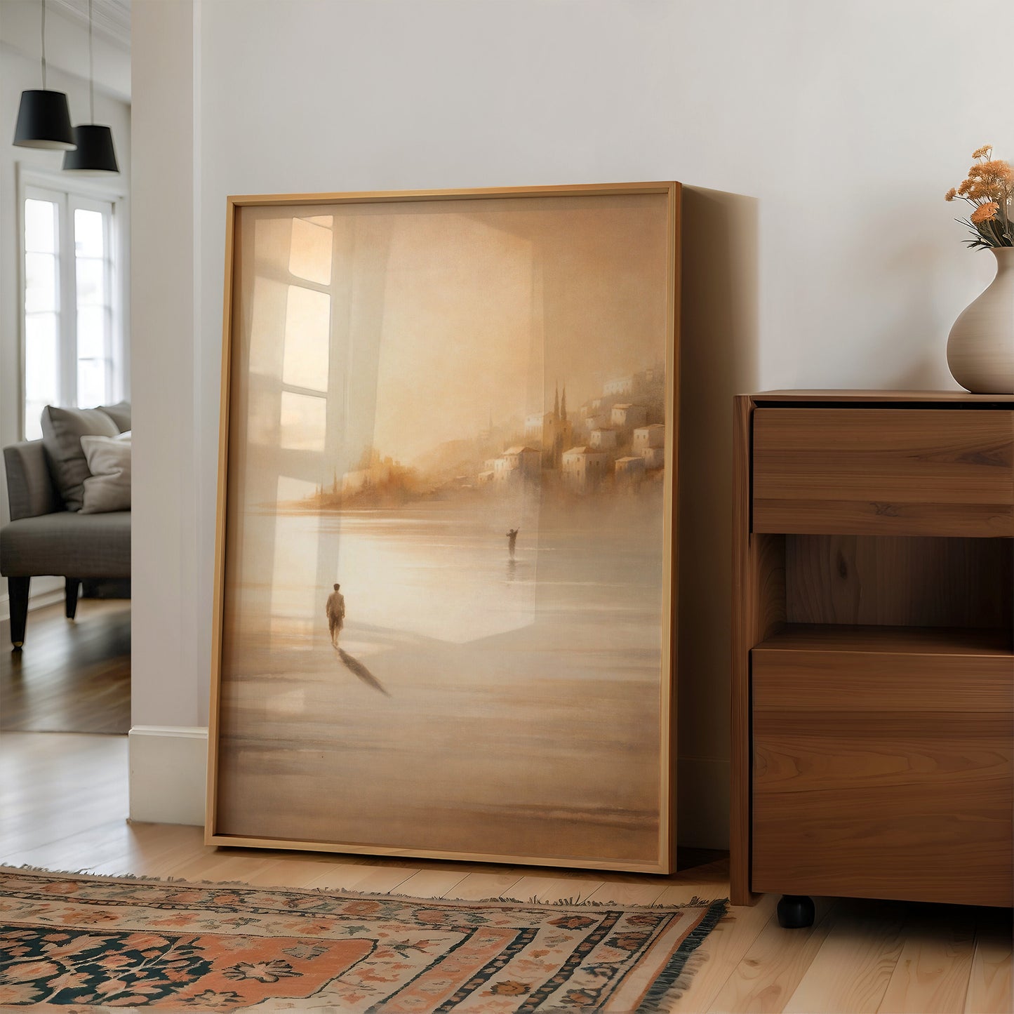 Ethereal Journey Through Amber Waters