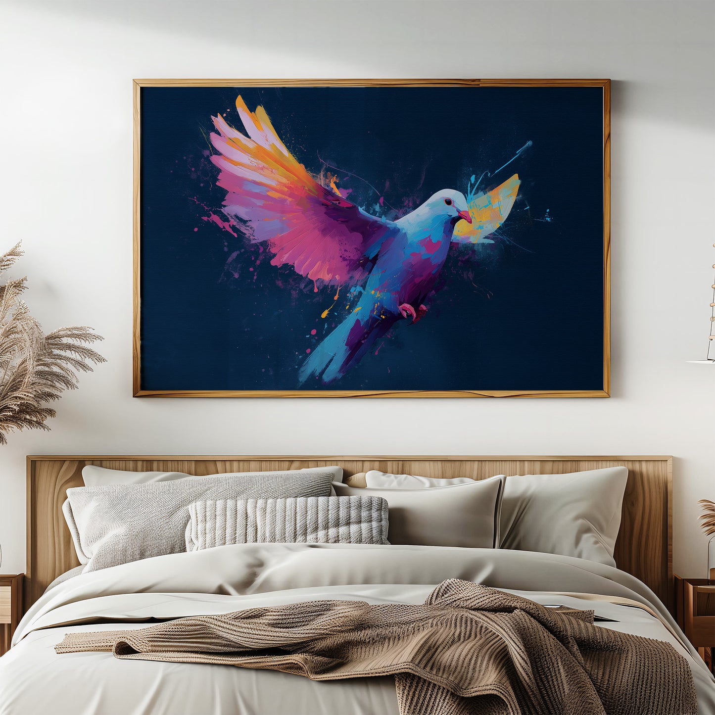 Prismatic Dove Carries Midnight Dreams