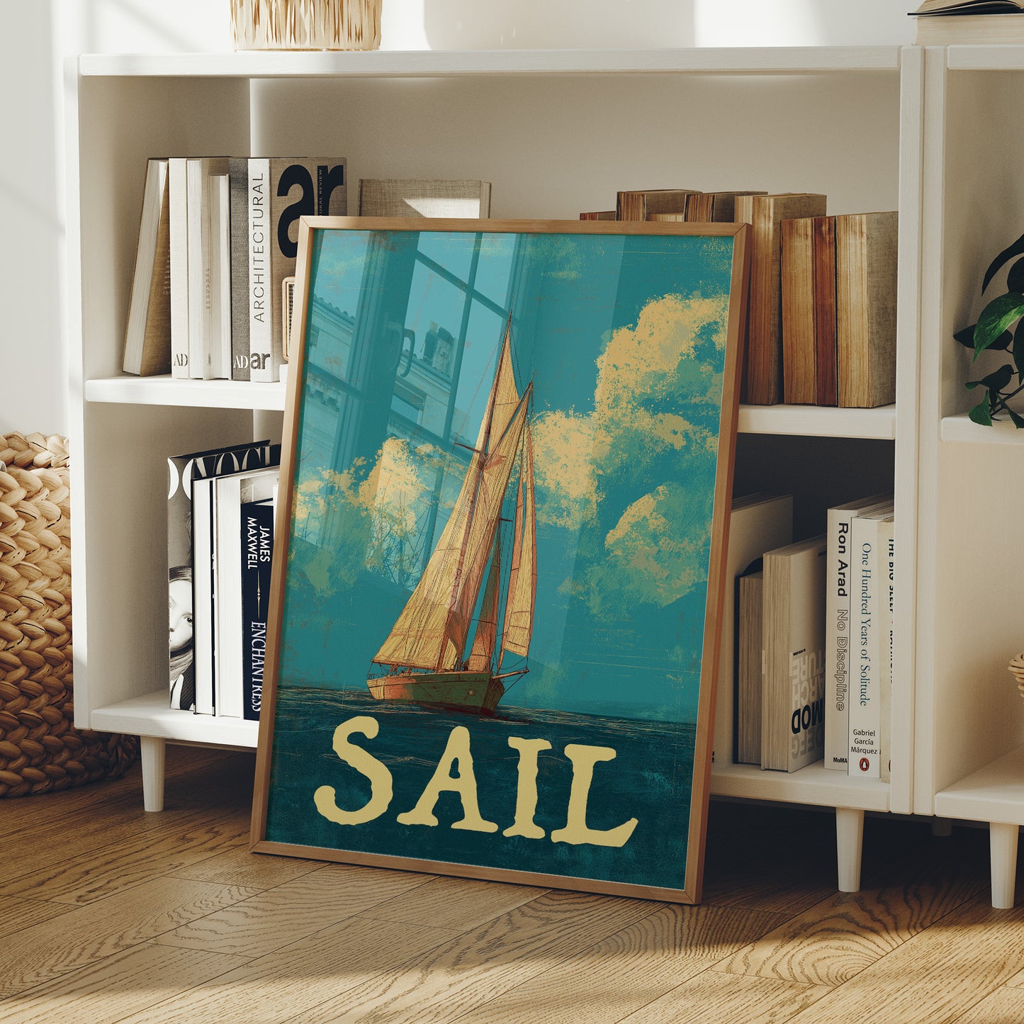 Voyage Beyond Words: Vintage Maritime Poster