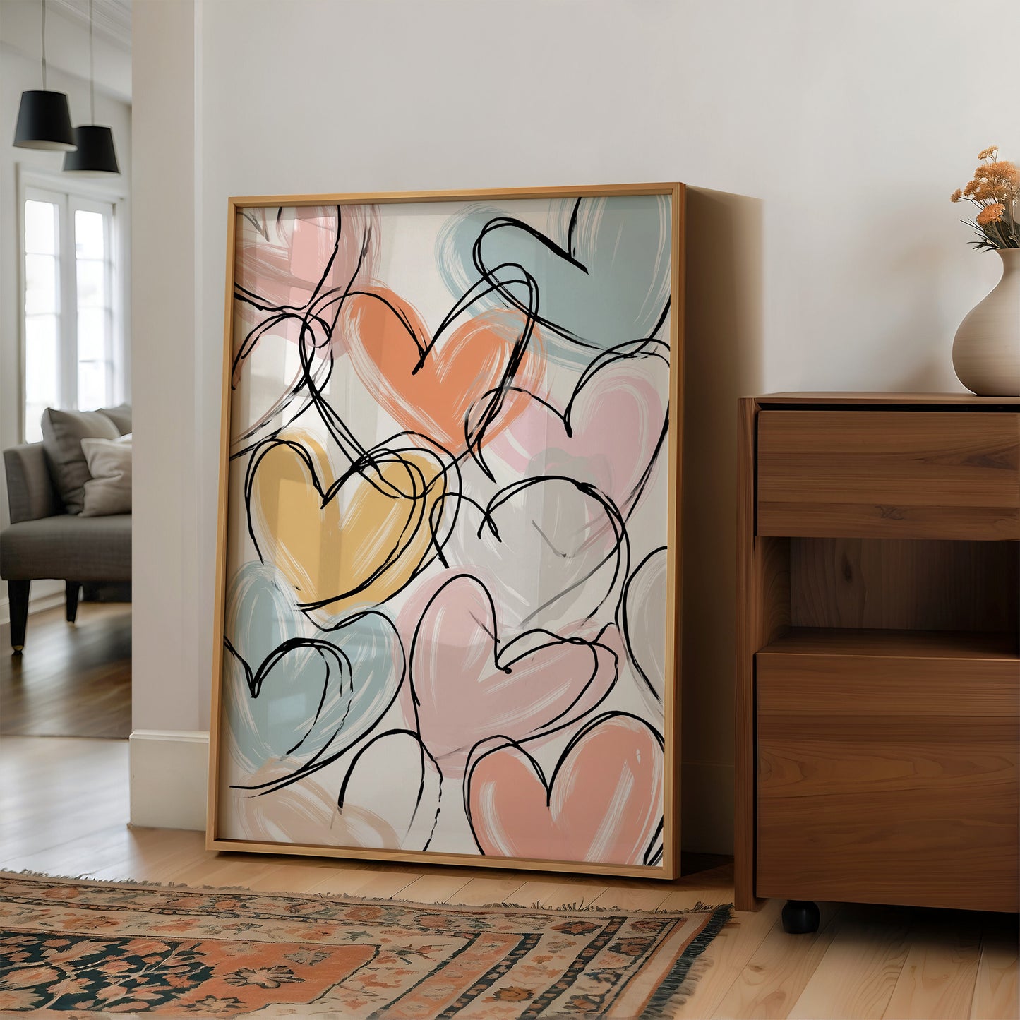 Pastel Hearts in Spontaneous Symphony