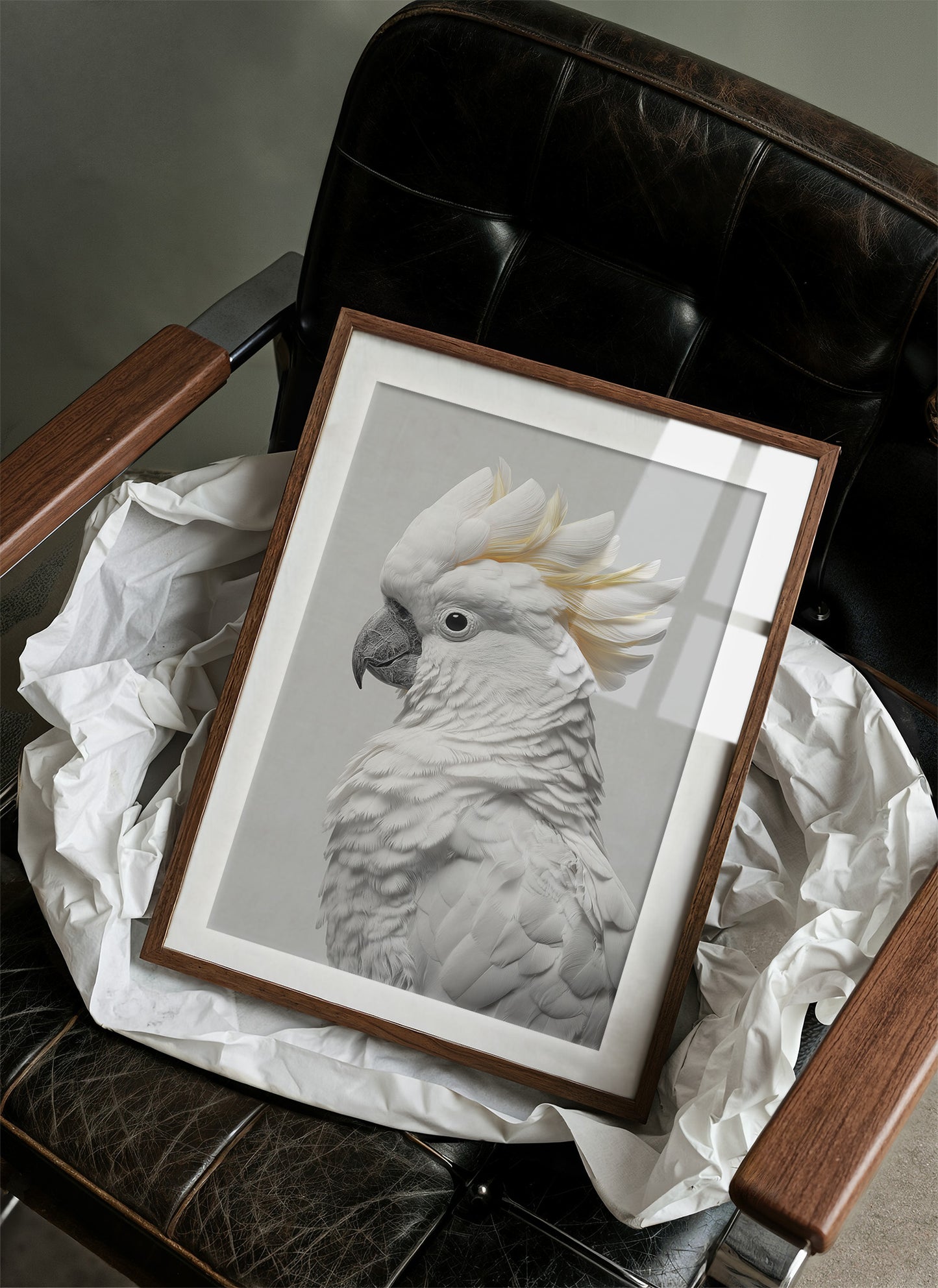 Alabaster Majesty: Portrait of a Cockatoo