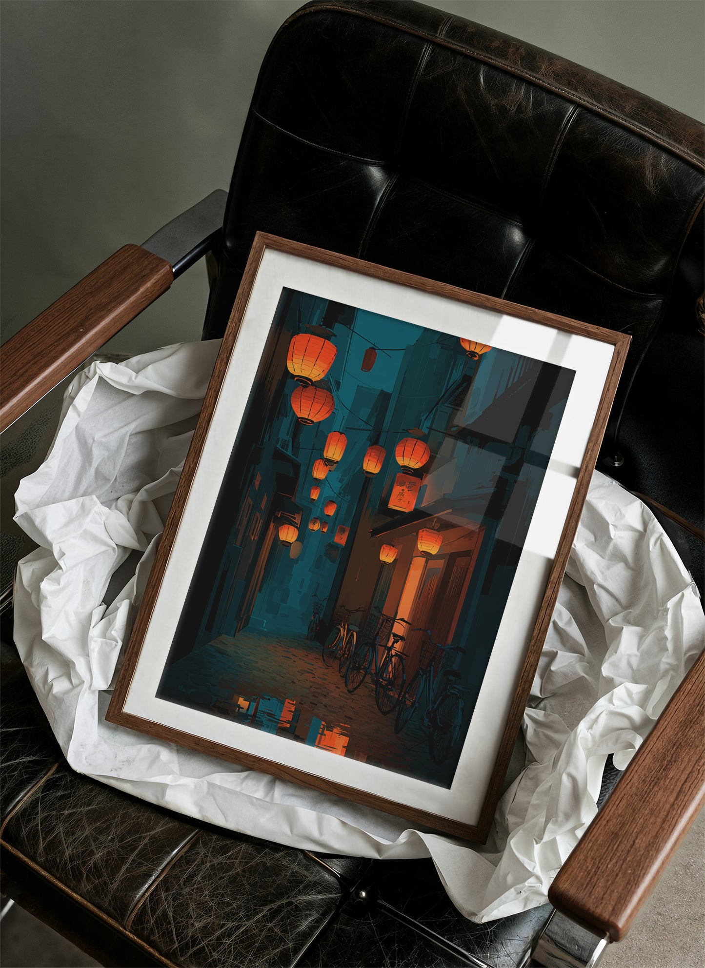 Lanterns Glow Where Bicycles Sleep