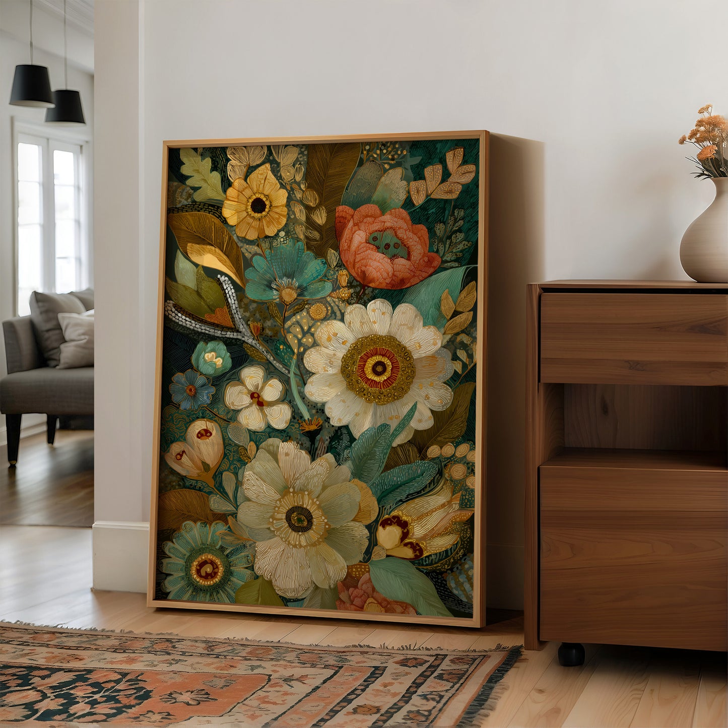 Garden Blooms In Jeweled Harmony