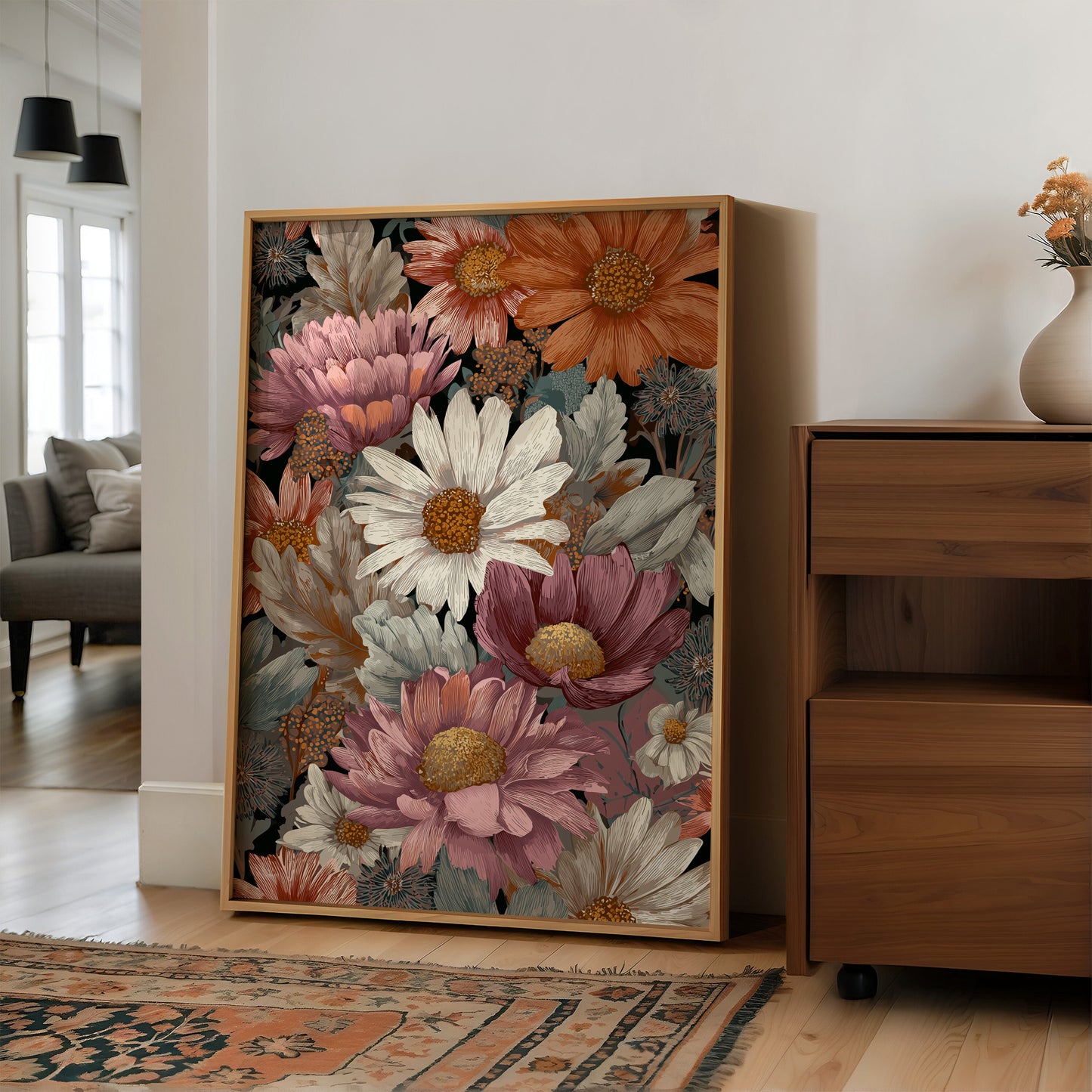 Copper Blooms In Midnight Garden