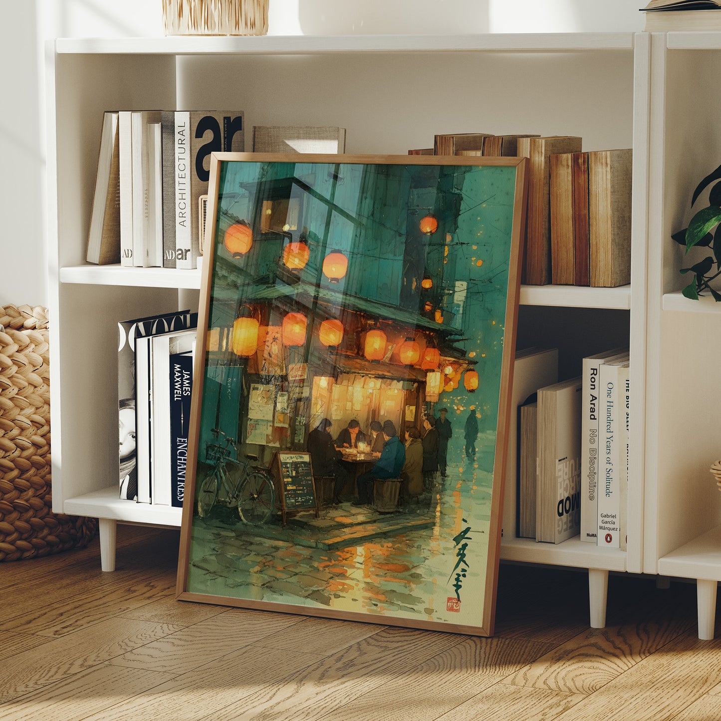 Lanterns Light The Rainy Street