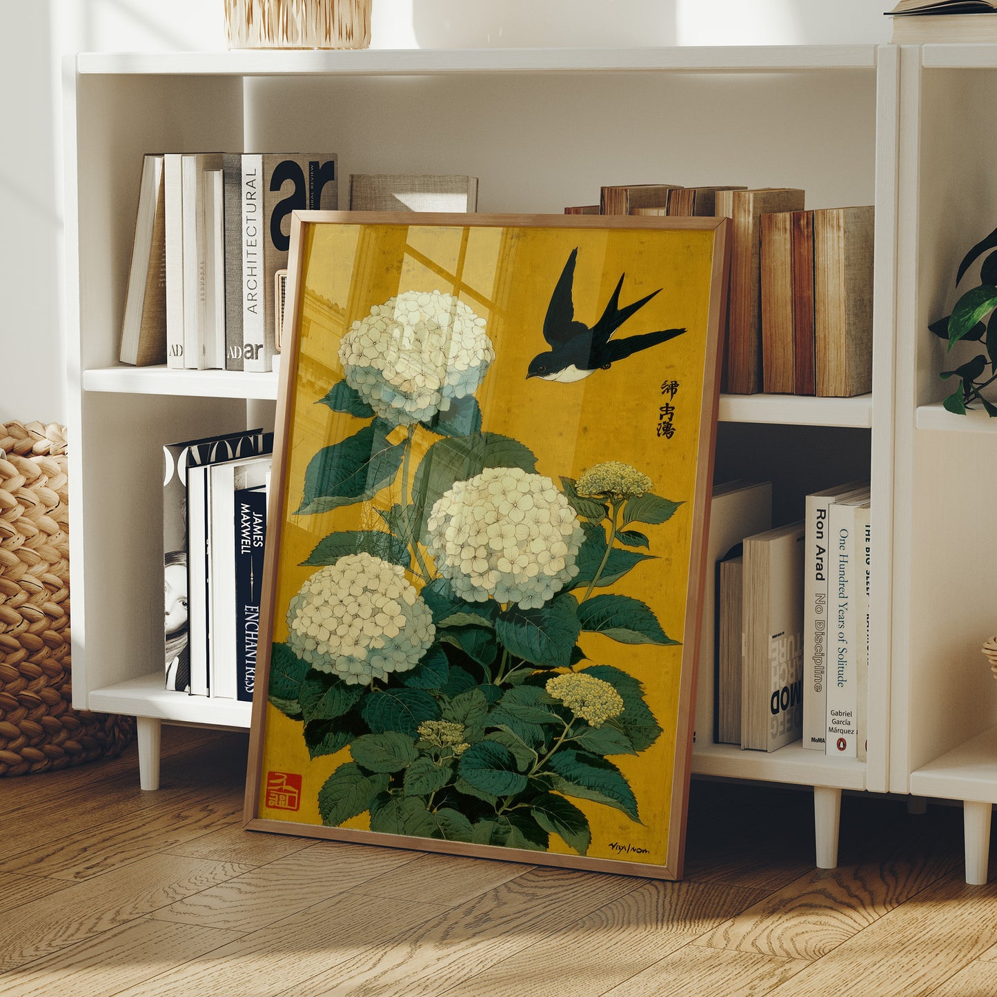 Swallow Songs Meet Summer Hydrangeas