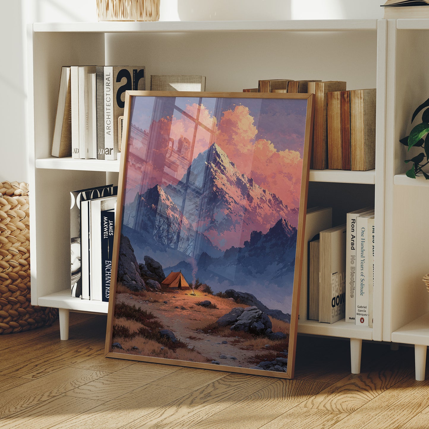 Lone Tent Under Crimson Peaks